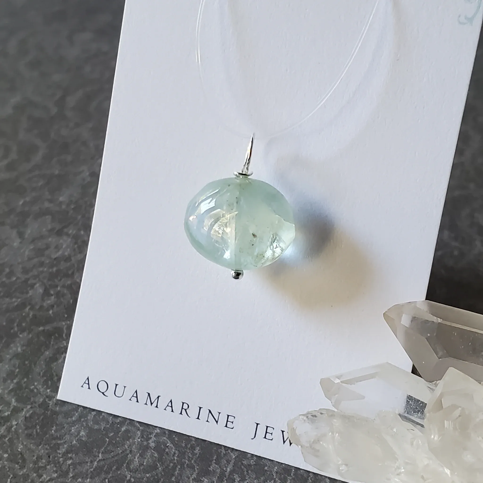20mm x 16mm x 9mm Aquamarine Pendant (photo 7 of 11)
