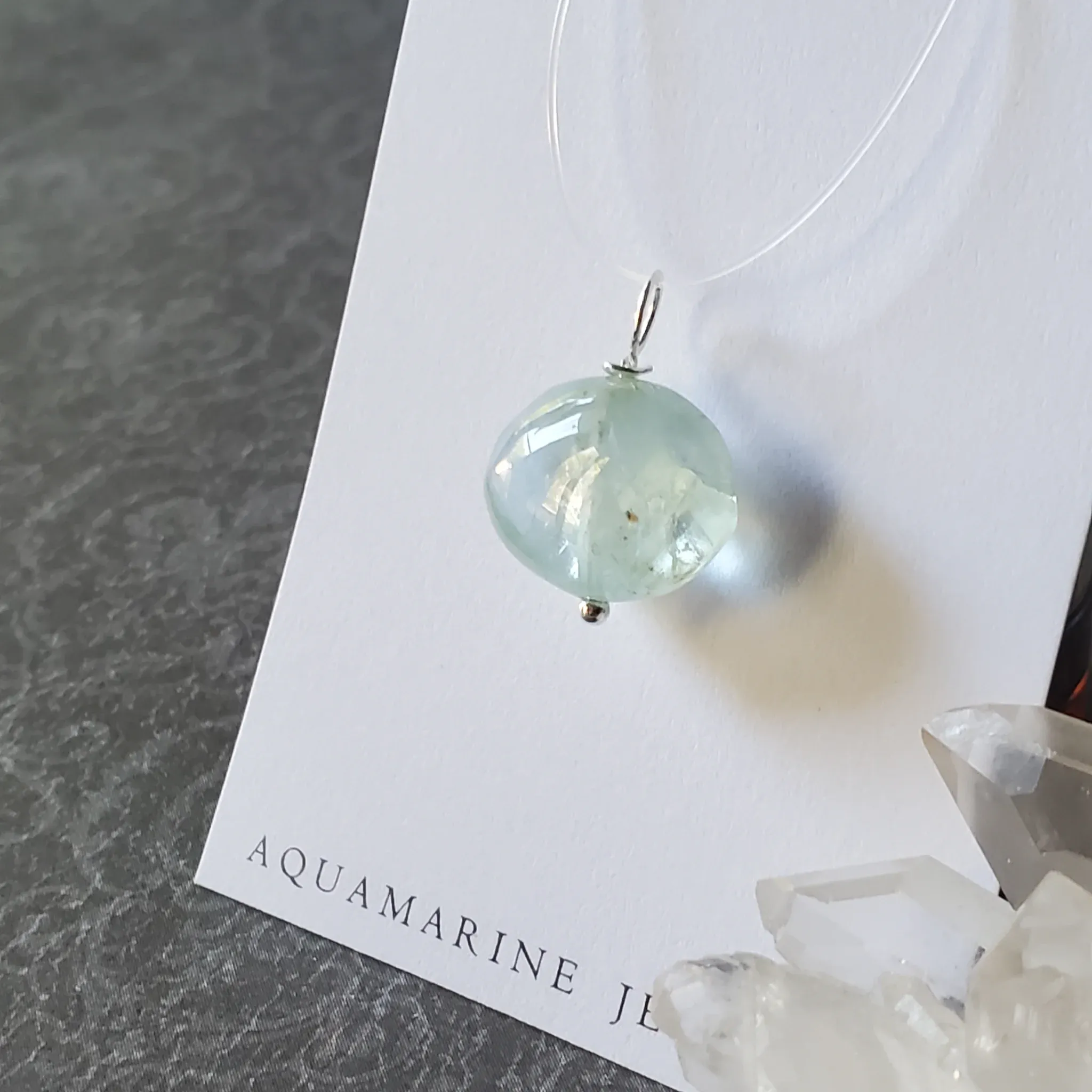 20mm x 16mm x 9mm Aquamarine Pendant (photo 8 of 11)