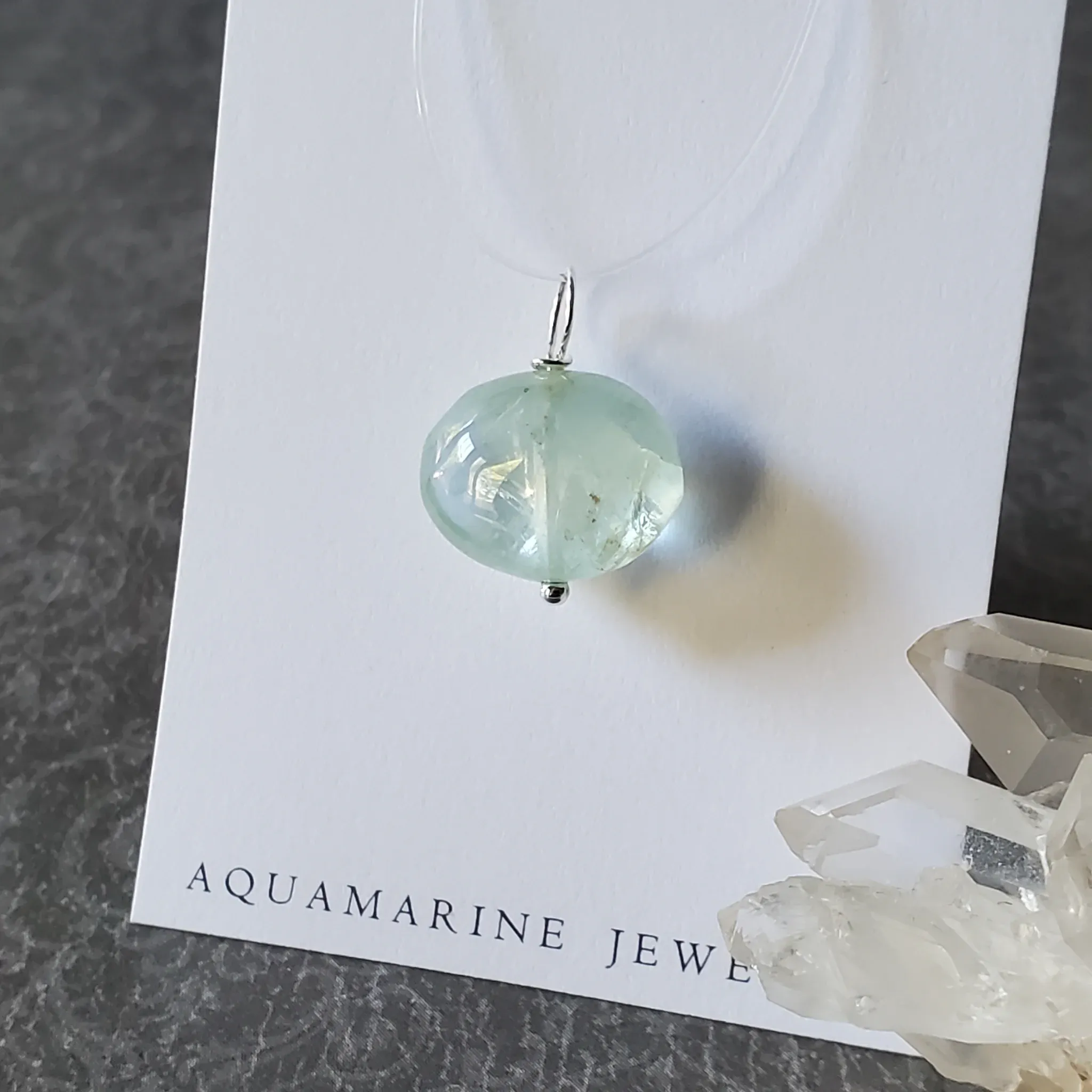20mm x 16mm x 9mm Aquamarine Pendant (photo 9 of 11)