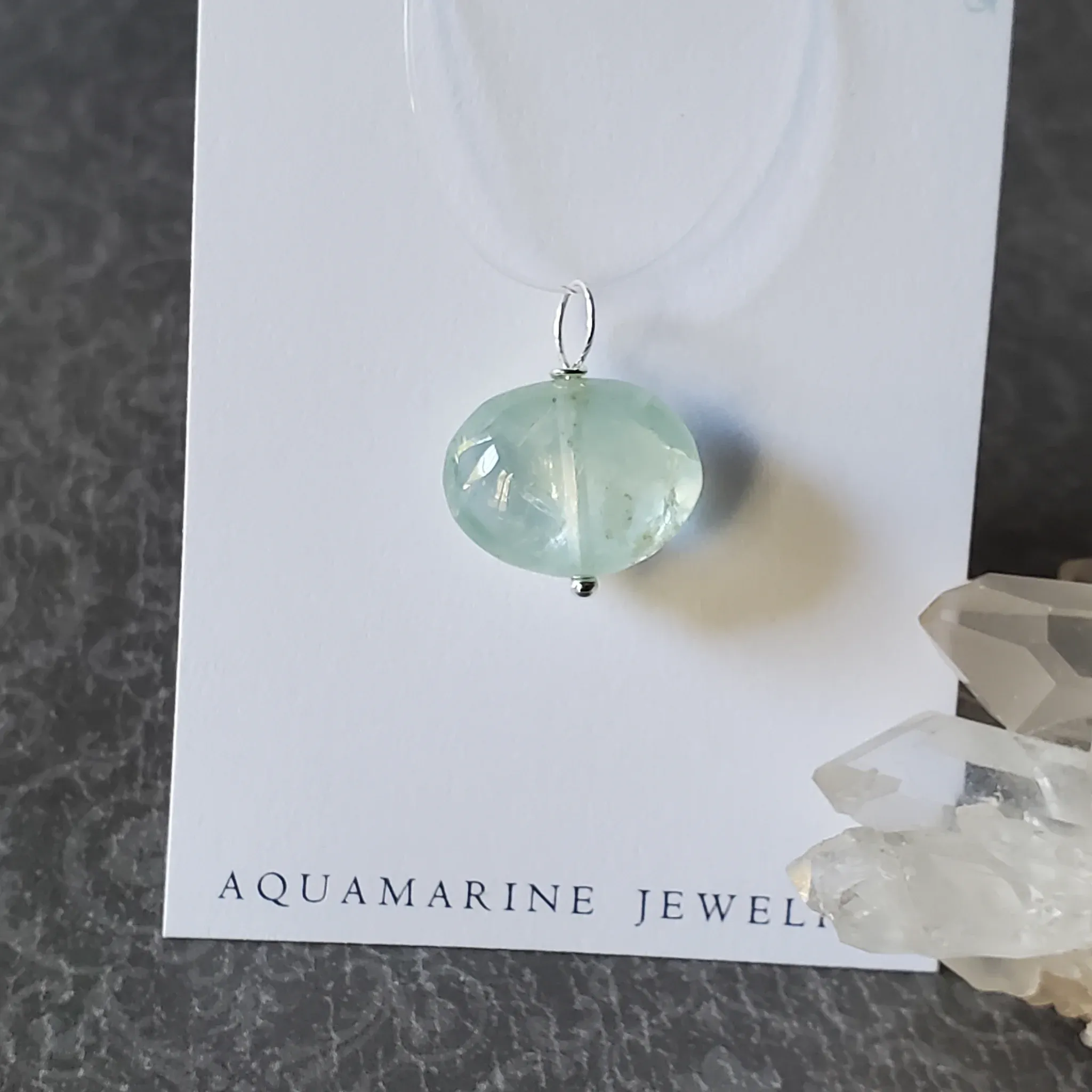 20mm x 16mm x 9mm Aquamarine Pendant (photo 10 of 11)