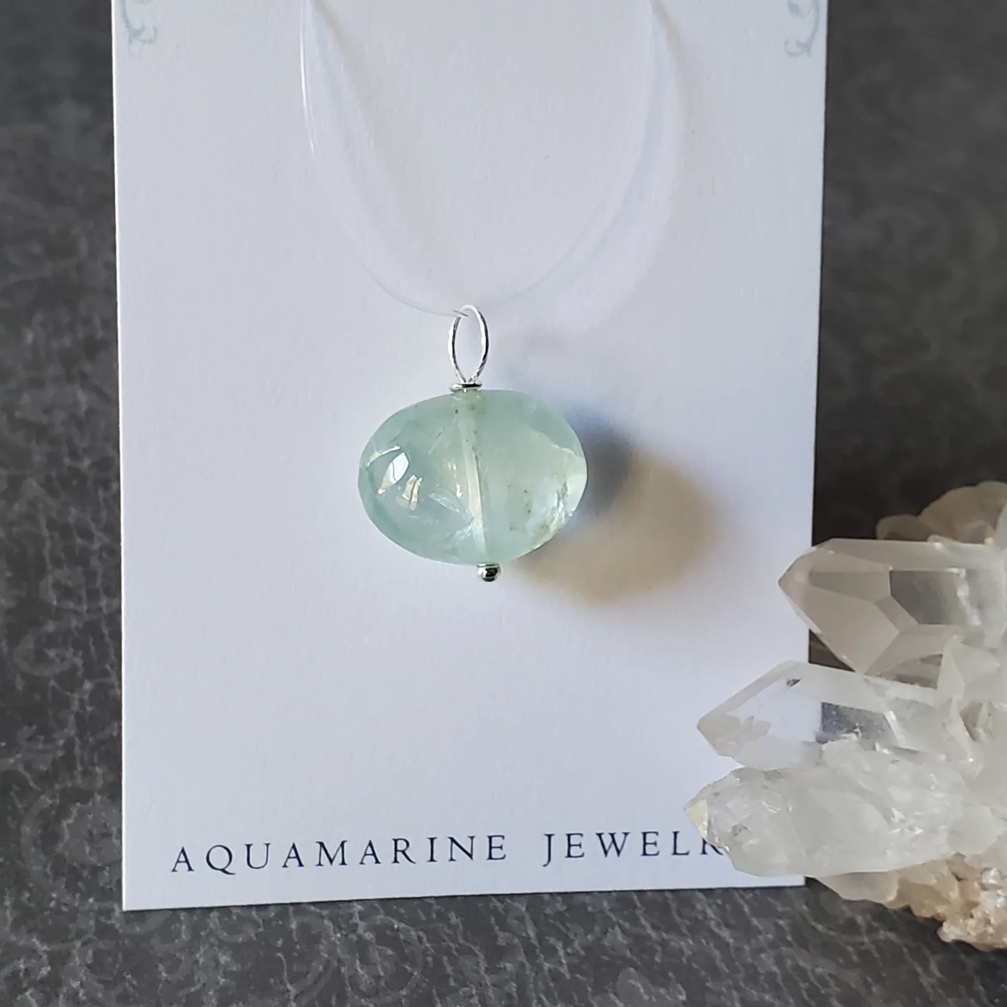 20mm x 16mm x 9mm Aquamarine Pendant (photo 11 of 11)