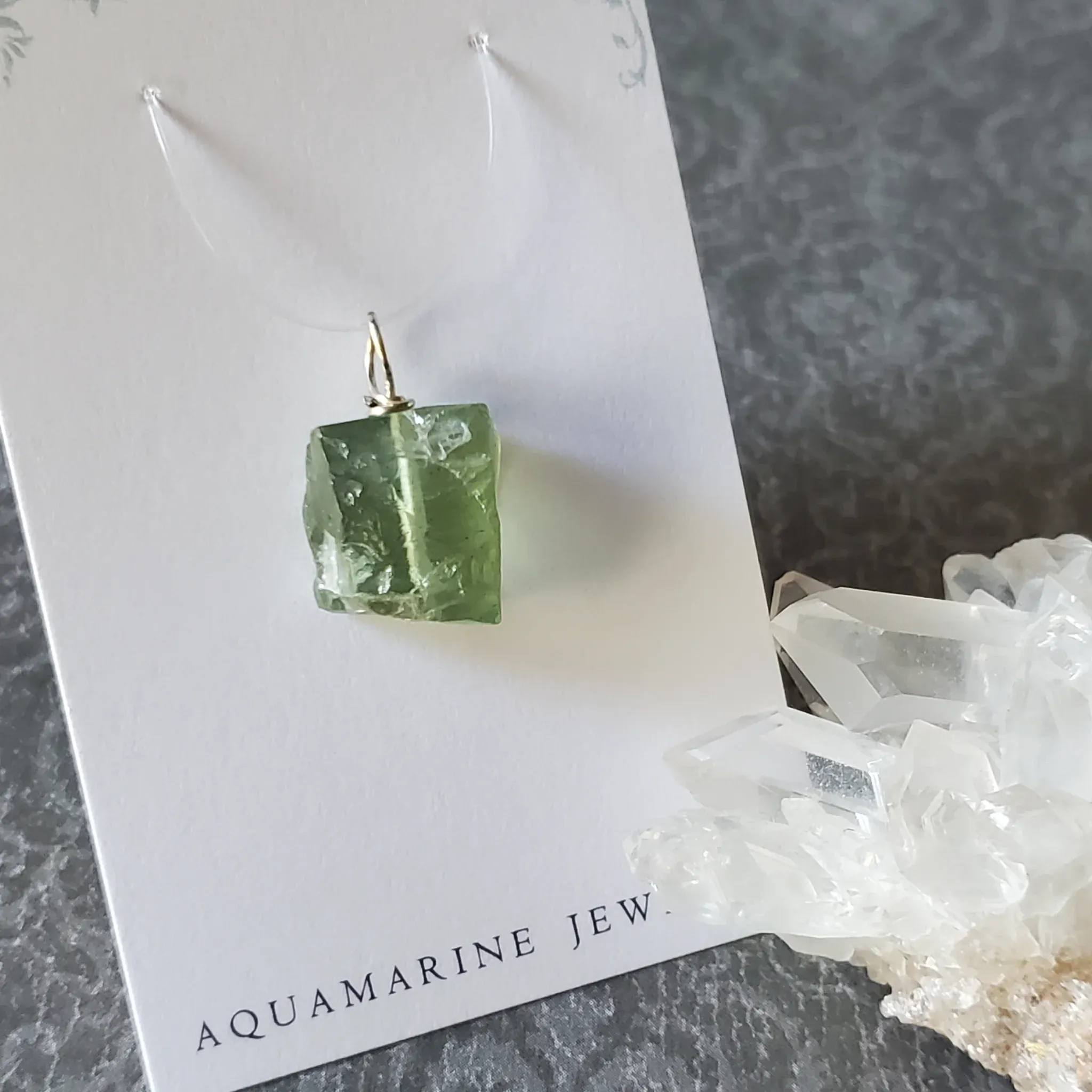 21mm x 14mm x 9.5mm Aquamarine Pendant