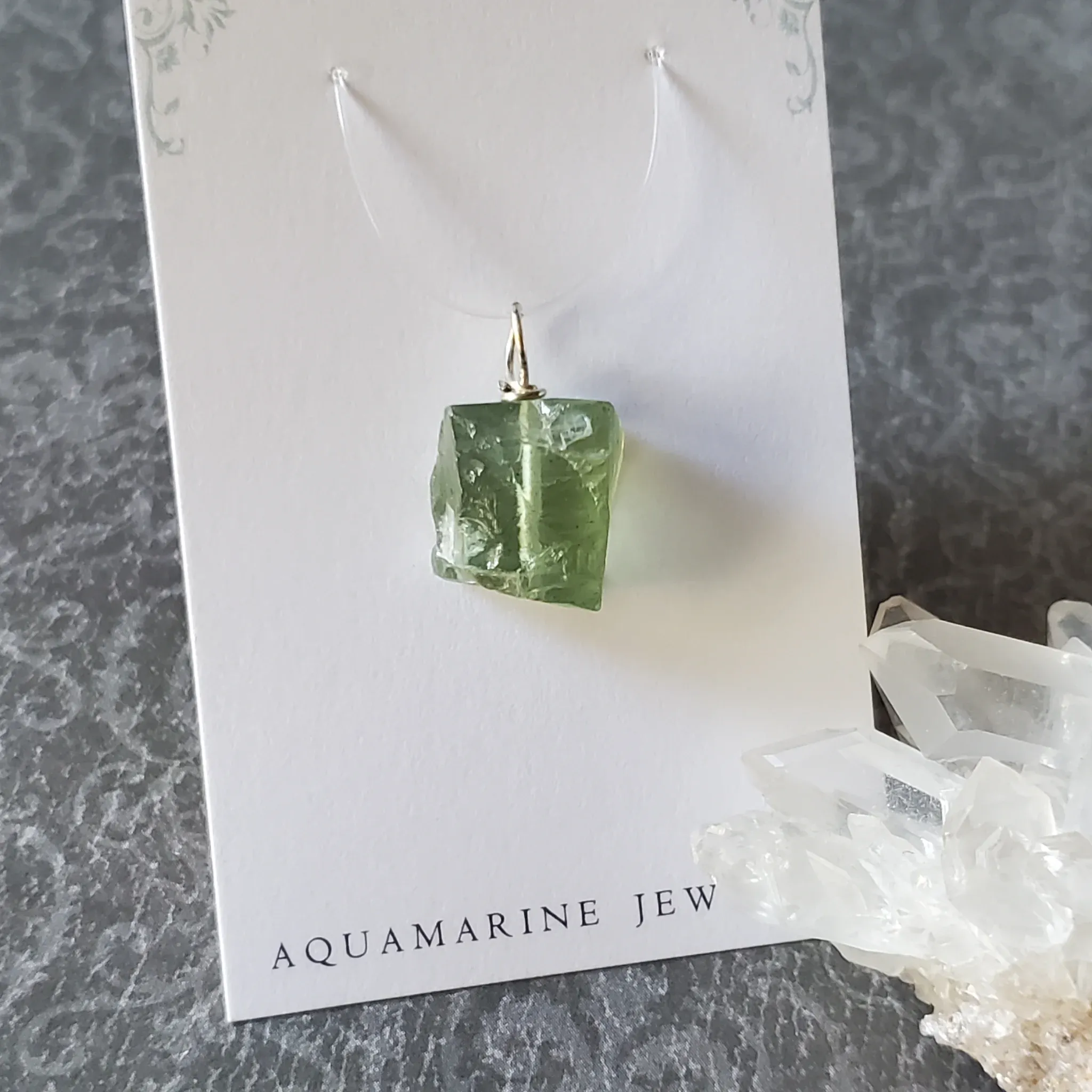 21mm x 14mm x 9.5mm Aquamarine Pendant (photo 3 of 10)