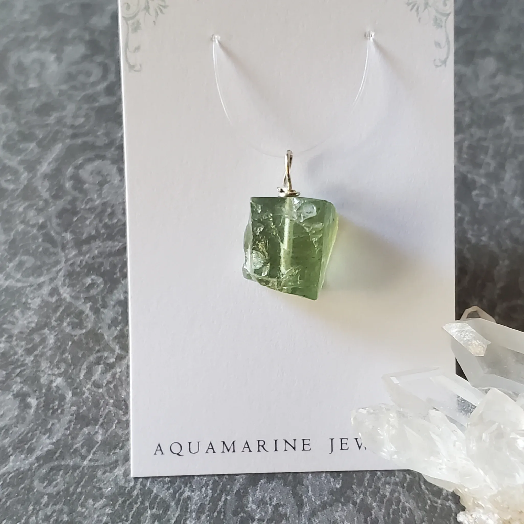 21mm x 14mm x 9.5mm Aquamarine Pendant (photo 4 of 10)