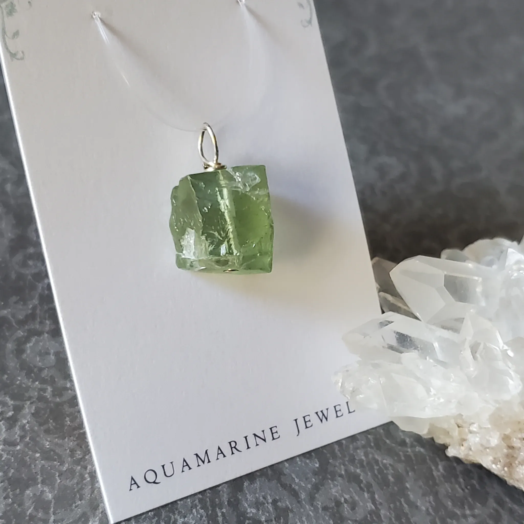21mm x 14mm x 9.5mm Aquamarine Pendant (photo 6 of 10)