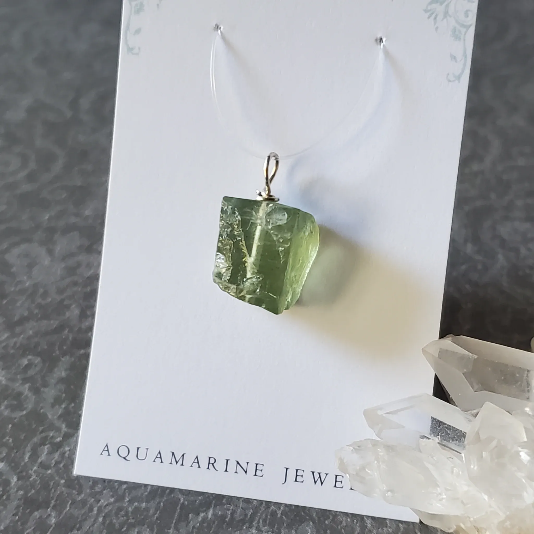 21mm x 14mm x 9.5mm Aquamarine Pendant (photo 7 of 10)