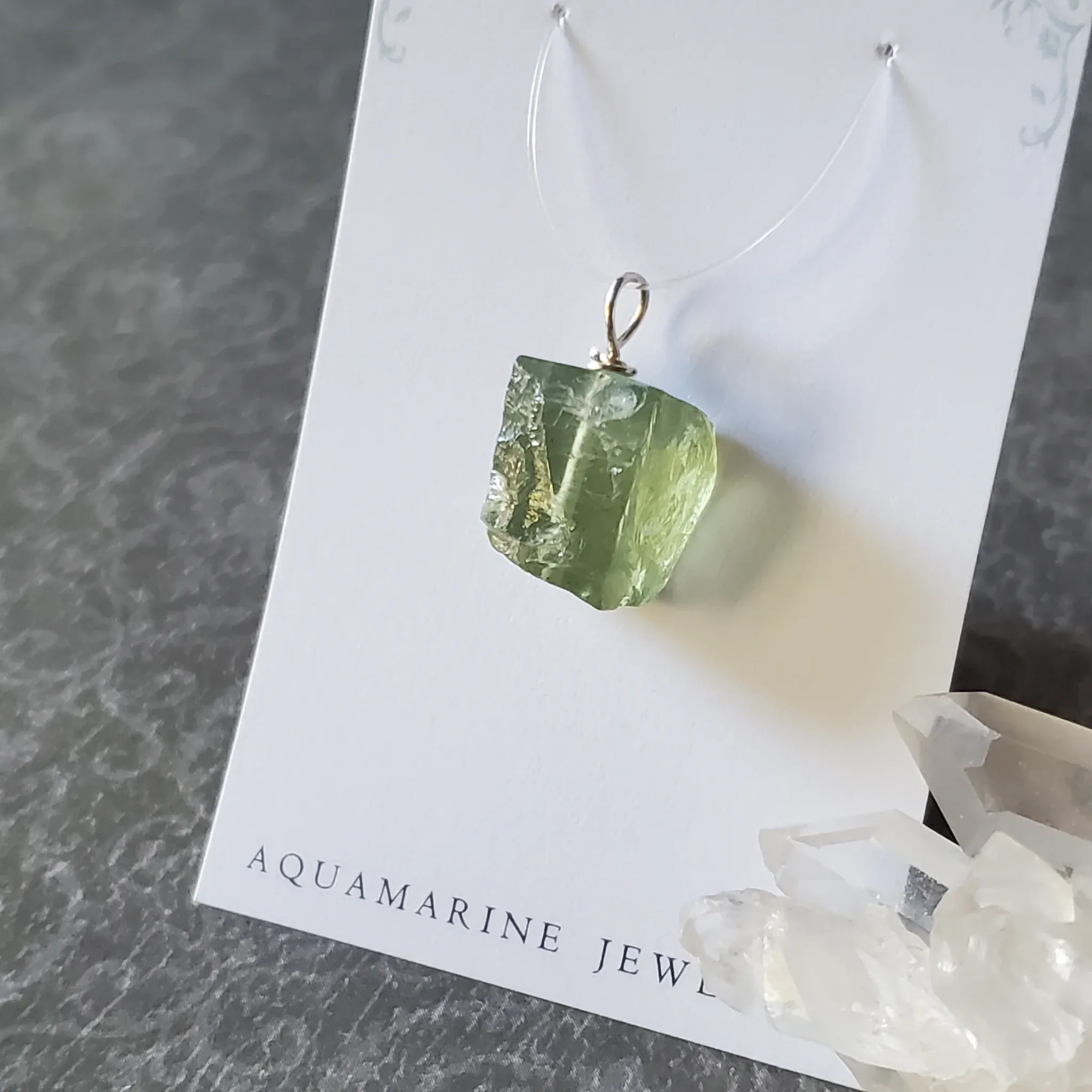 21mm x 14mm x 9.5mm Aquamarine Pendant (photo 8 of 10)