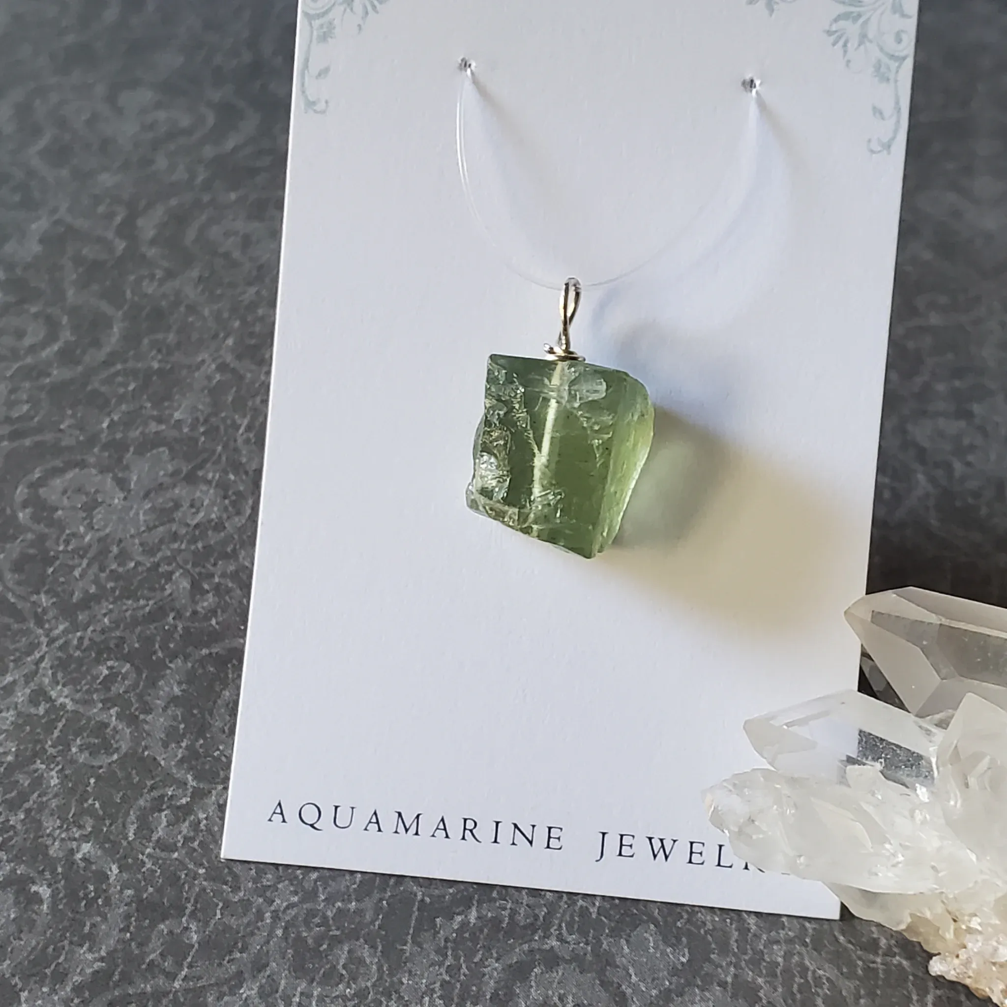 21mm x 14mm x 9.5mm Aquamarine Pendant (photo 9 of 10)