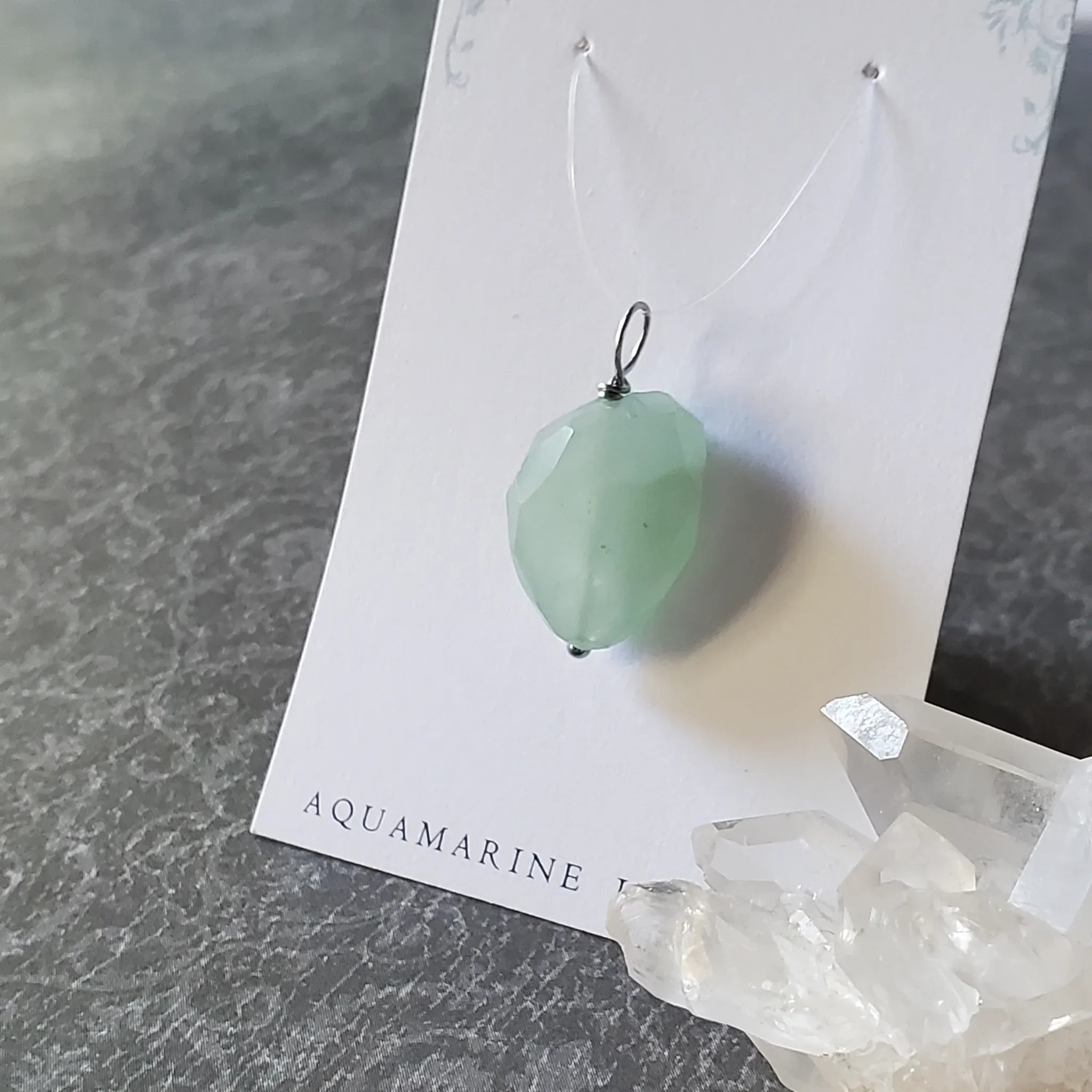 27mm x 15mm x 9mm Aquamarine Pendant (photo 9 of 10)