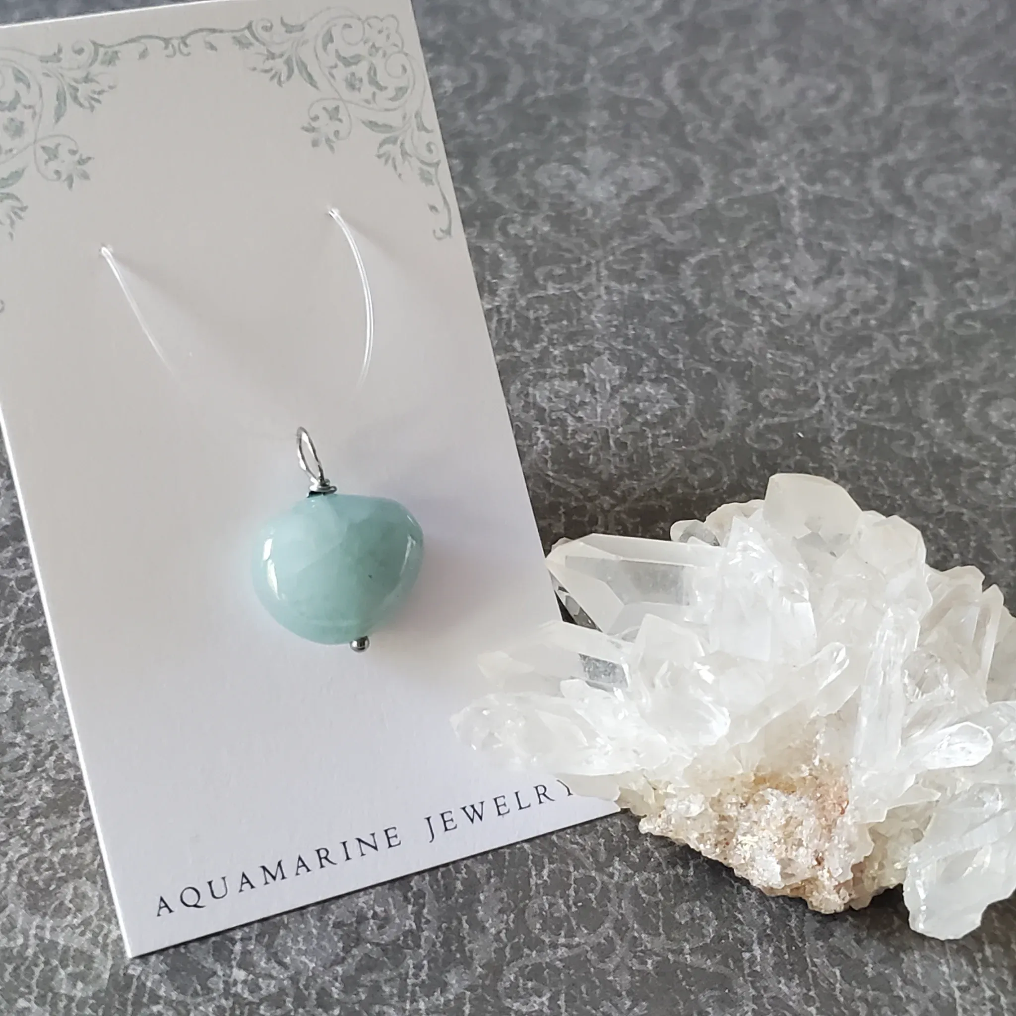 23mm x 18mm x 8mm Aquamarine Pendant (photo 2 of 9)