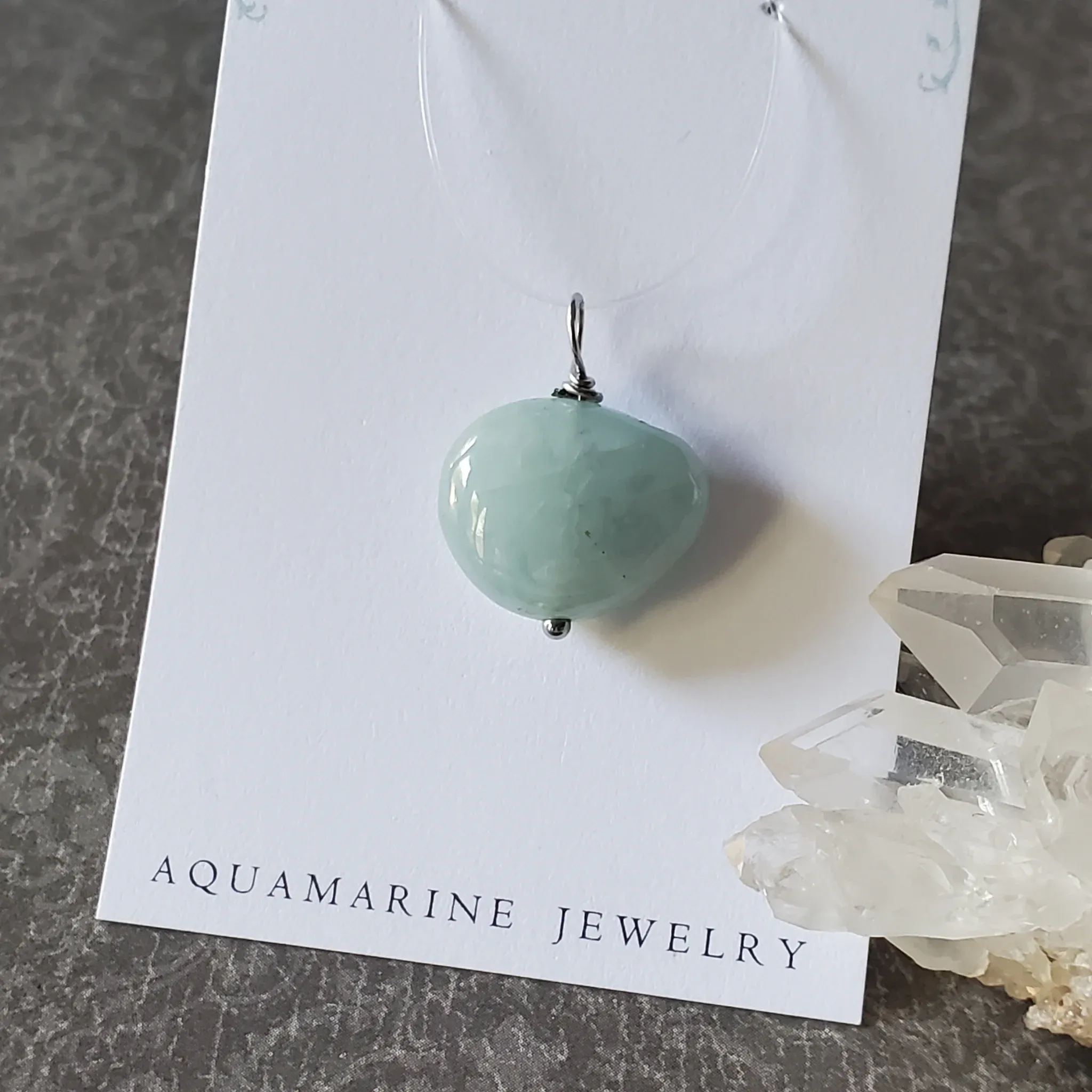 23mm x 18mm x 8mm Aquamarine Pendant (photo 6 of 9)