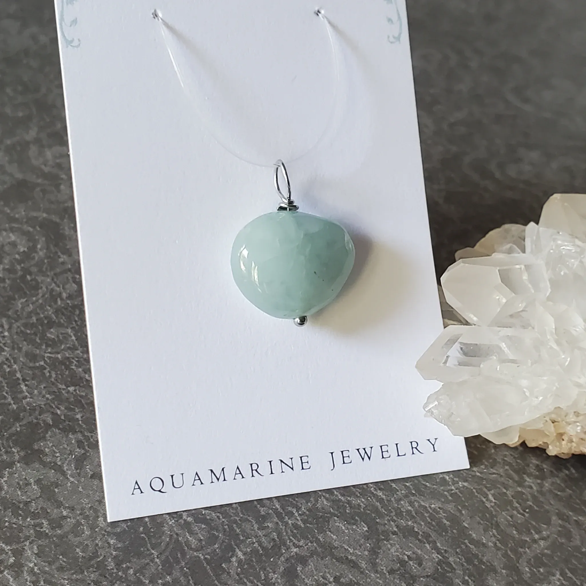23mm x 18mm x 8mm Aquamarine Pendant (photo 8 of 9)