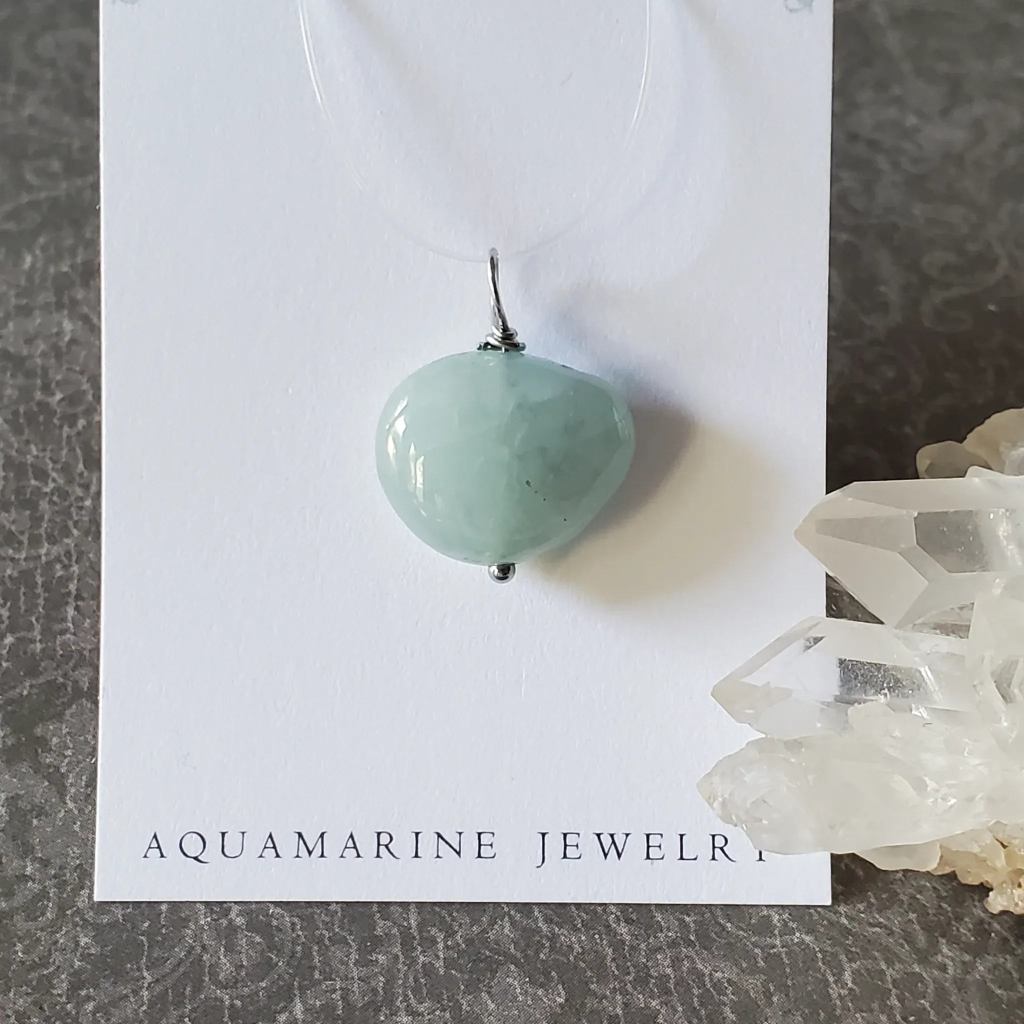 23mm x 18mm x 8mm Aquamarine Pendant (photo 9 of 9)