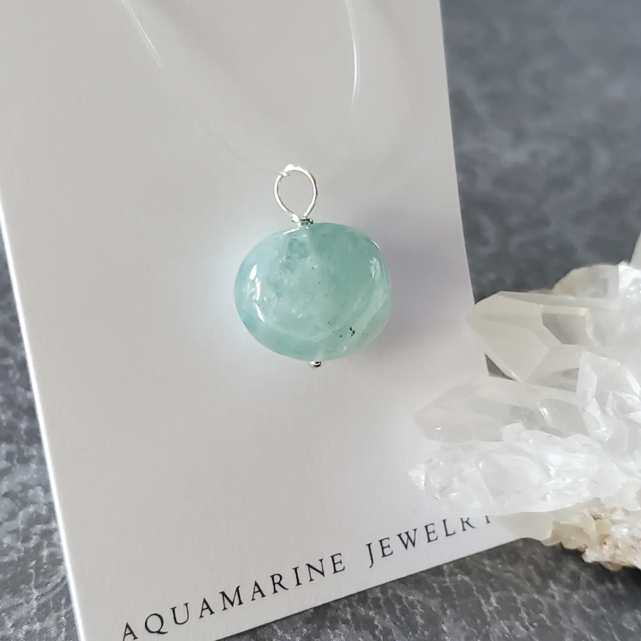 20mm x 17mm x 10mm Aquamarine Pendant (photo 3 of 11)