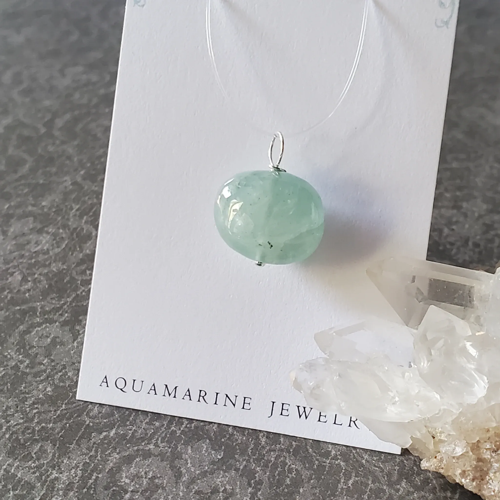 20mm x 17mm x 10mm Aquamarine Pendant (photo 7 of 11)