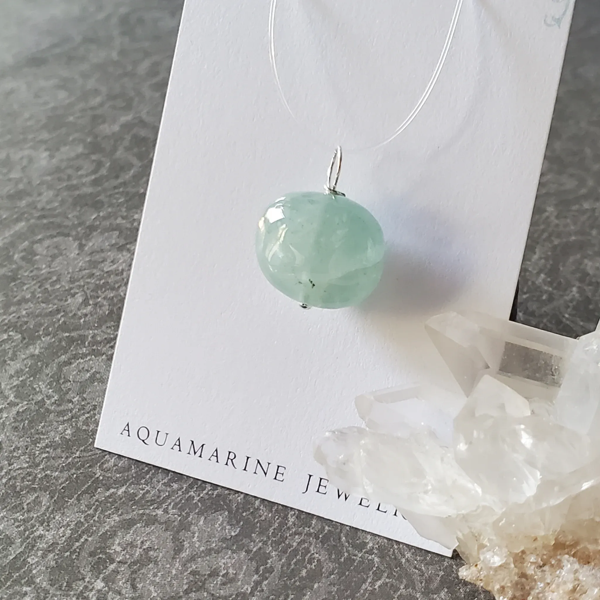 20mm x 17mm x 10mm Aquamarine Pendant (photo 8 of 11)
