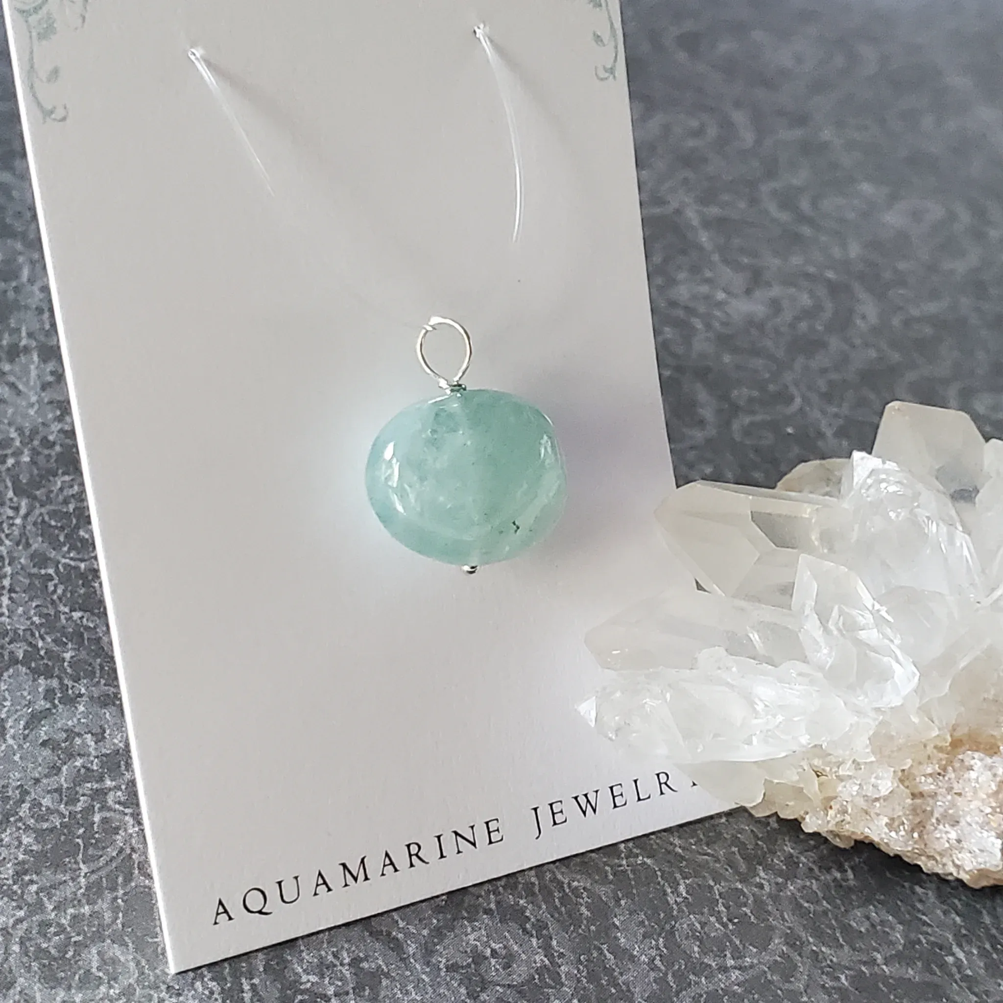 20mm x 17mm x 10mm Aquamarine Pendant (photo 11 of 11)