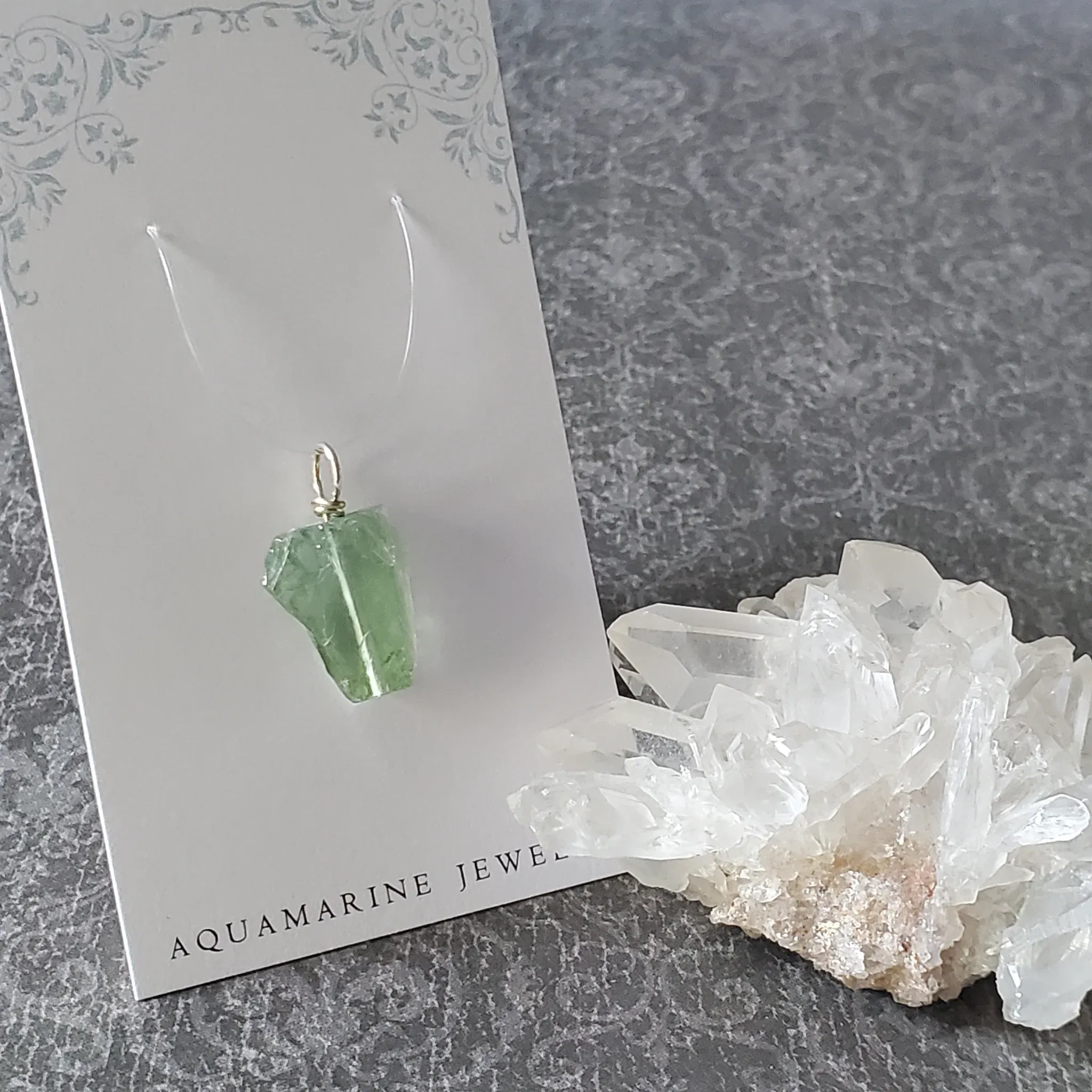 24mm x 15mm x 8mm Aquamarine Pendant (photo 2 of 10)
