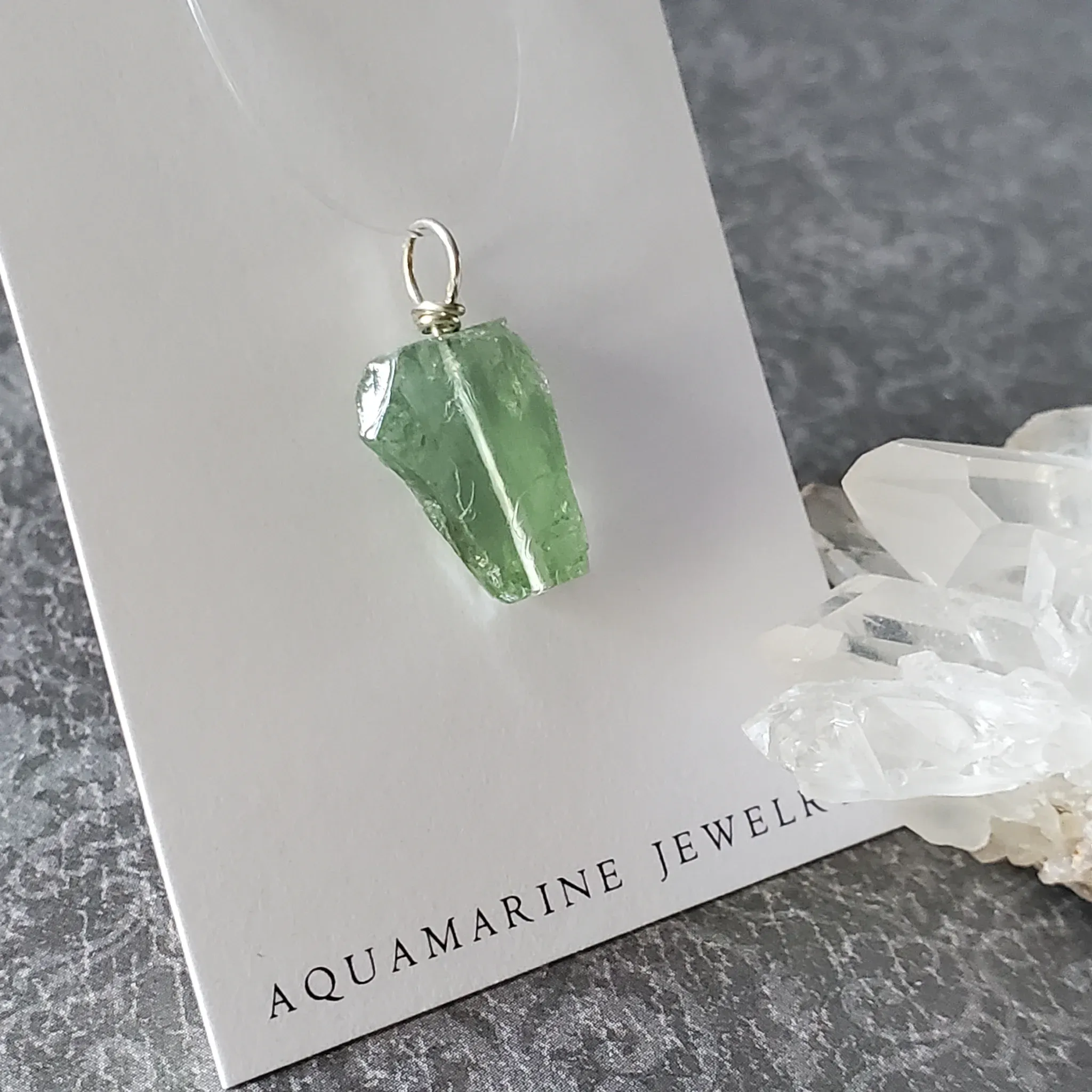 24mm x 15mm x 8mm Aquamarine Pendant (photo 3 of 10)