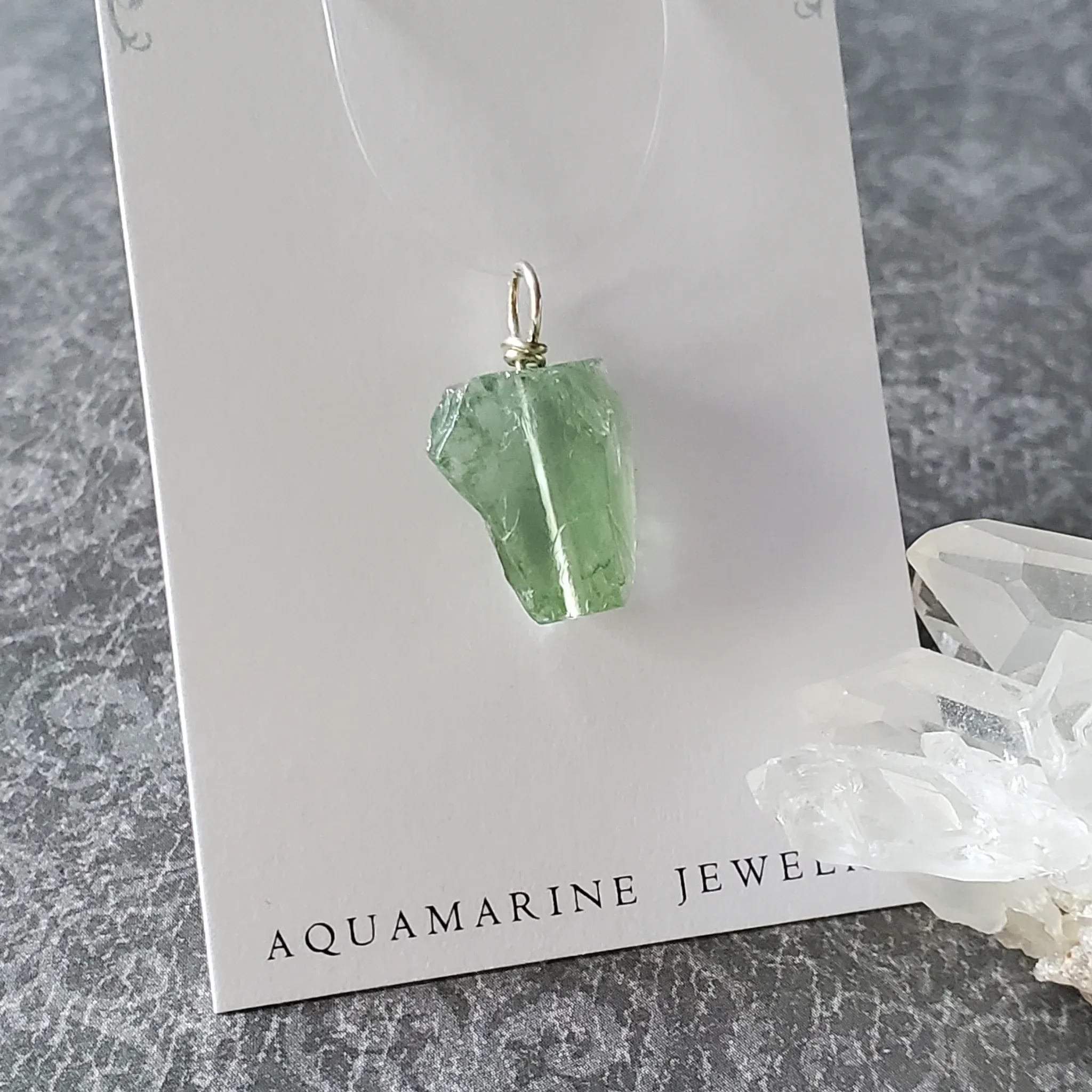 24mm x 15mm x 8mm Aquamarine Pendant (photo 4 of 10)