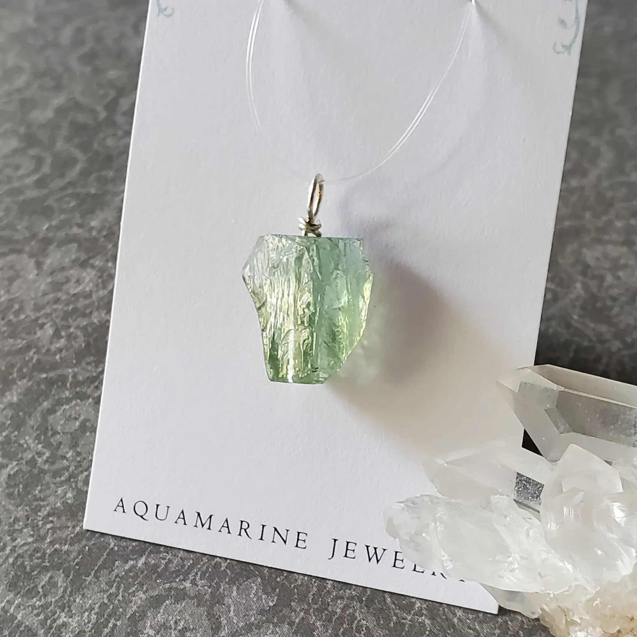 24mm x 15mm x 8mm Aquamarine Pendant (photo 6 of 10)