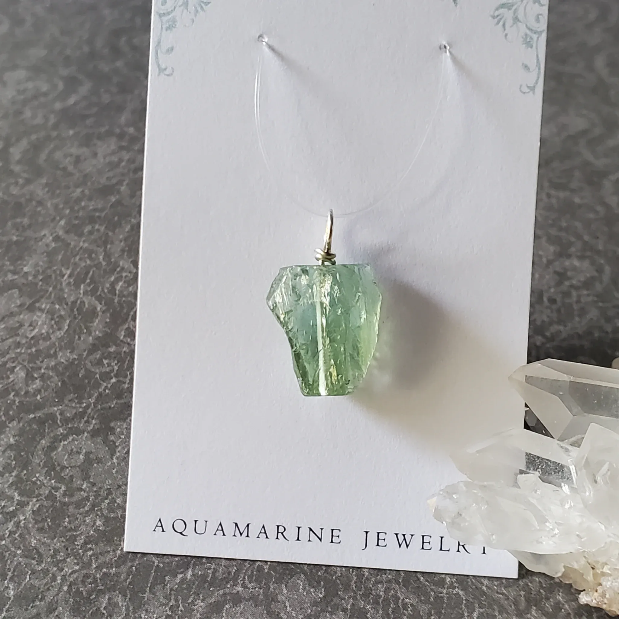 24mm x 15mm x 8mm Aquamarine Pendant (photo 7 of 10)