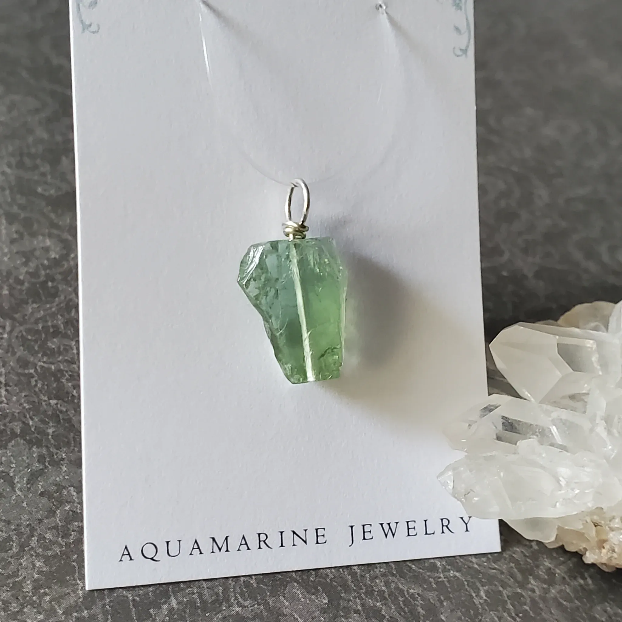 24mm x 15mm x 8mm Aquamarine Pendant (photo 8 of 10)