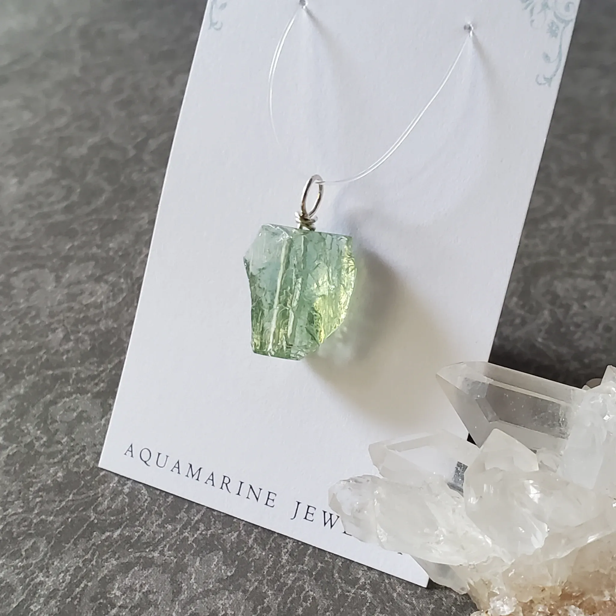 24mm x 15mm x 8mm Aquamarine Pendant (photo 9 of 10)