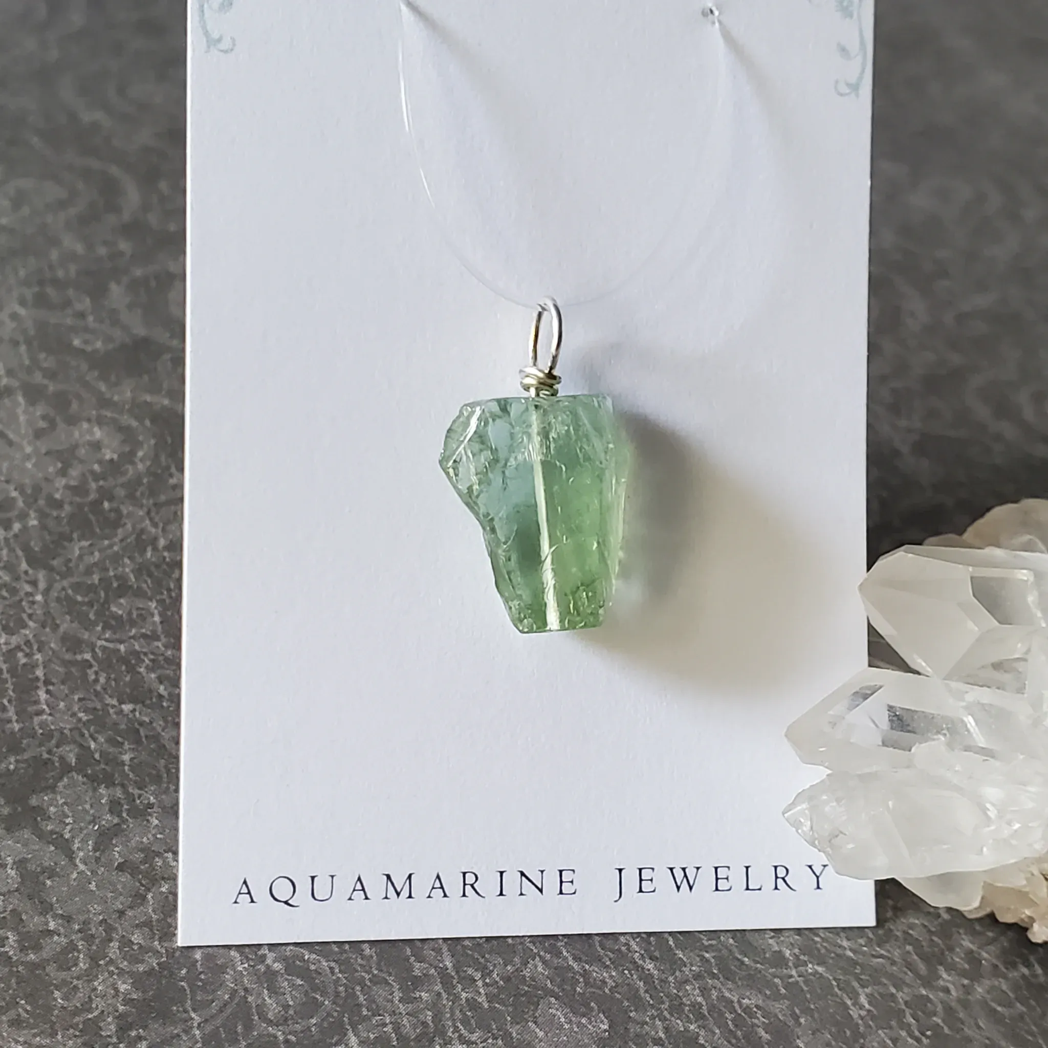 24mm x 15mm x 8mm Aquamarine Pendant (photo 10 of 10)