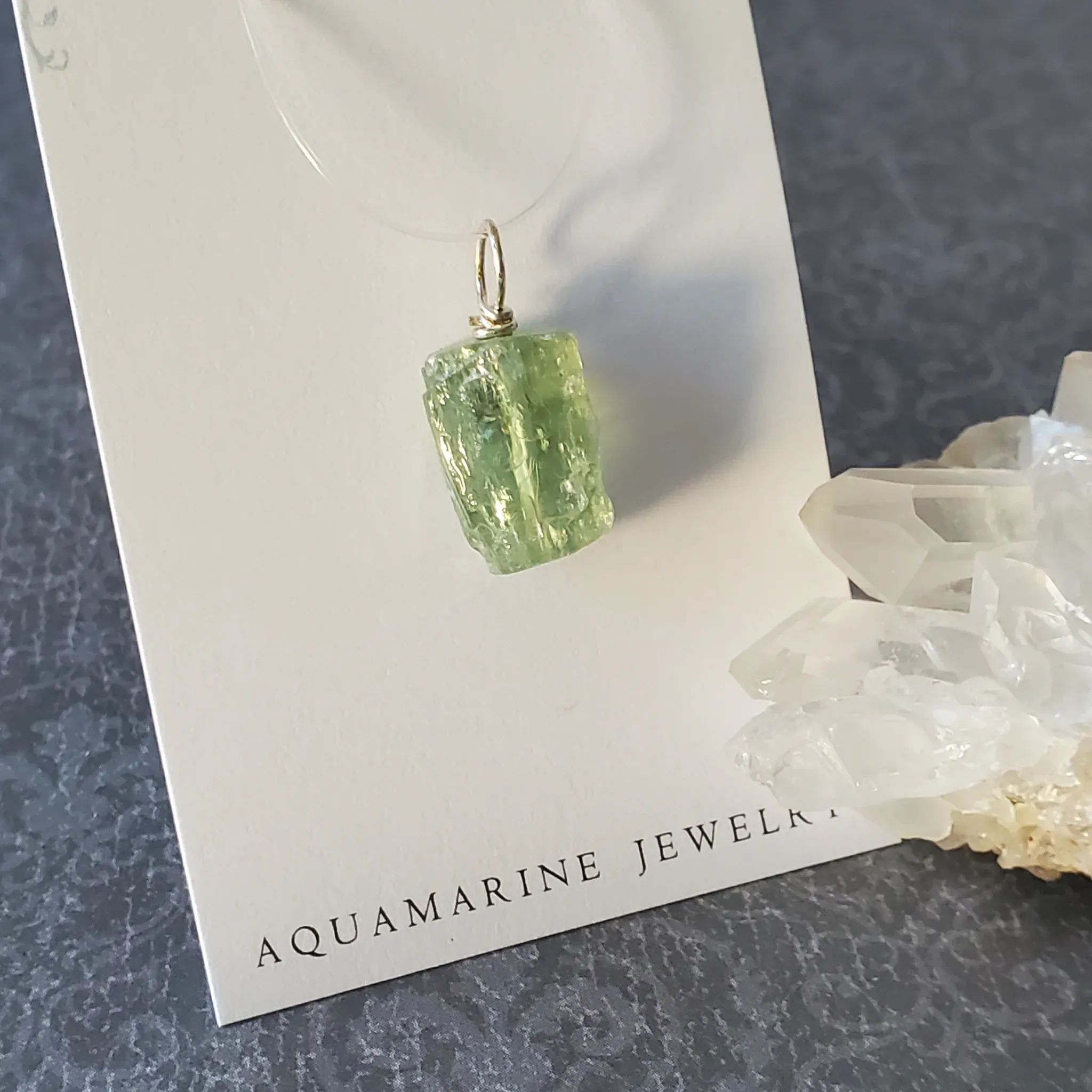 23mm x 11mm x 8mm Aquamarine Pendant (photo 6 of 9)