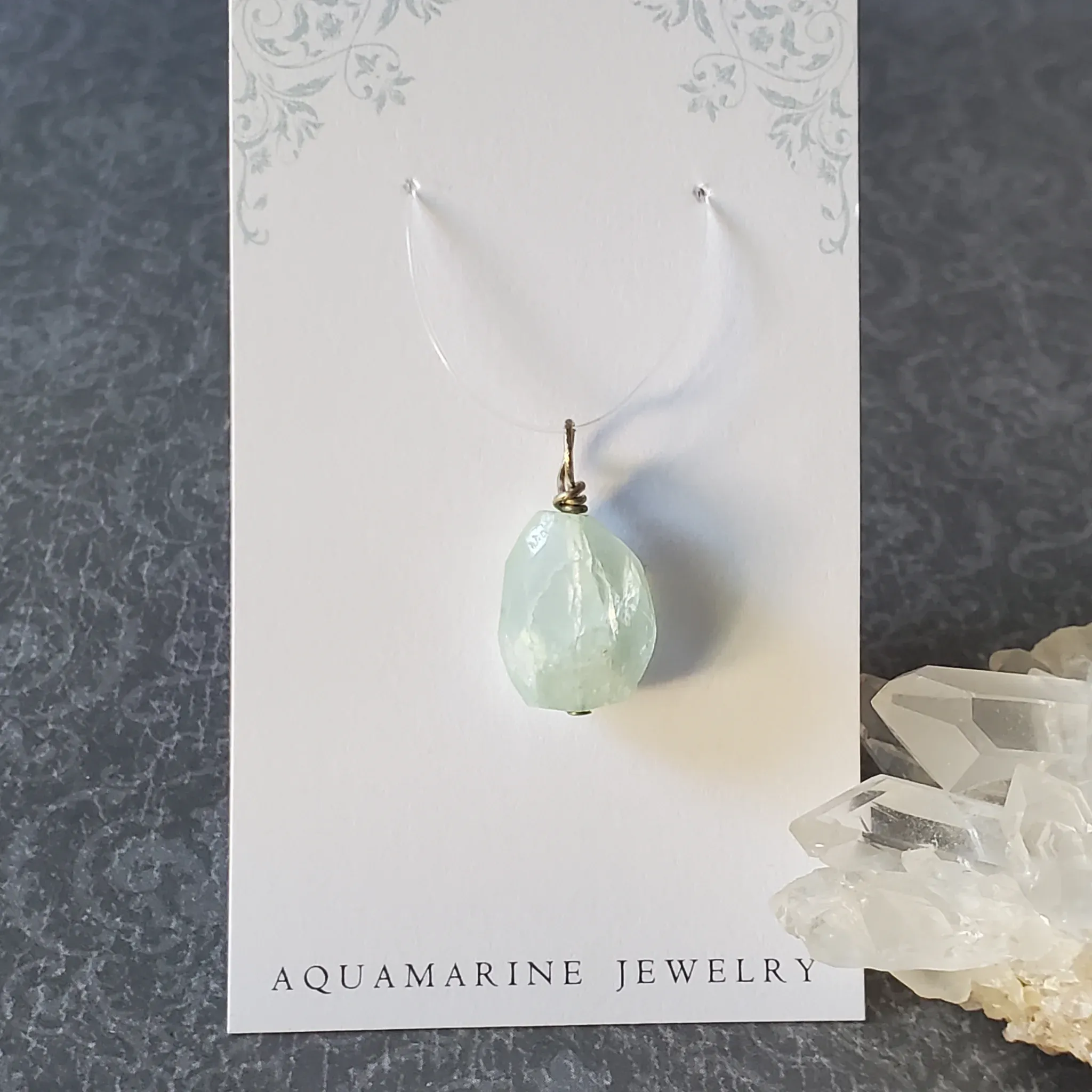 23mm x 13mm x 8mm Aquamarine Pendant (photo 10 of 11)