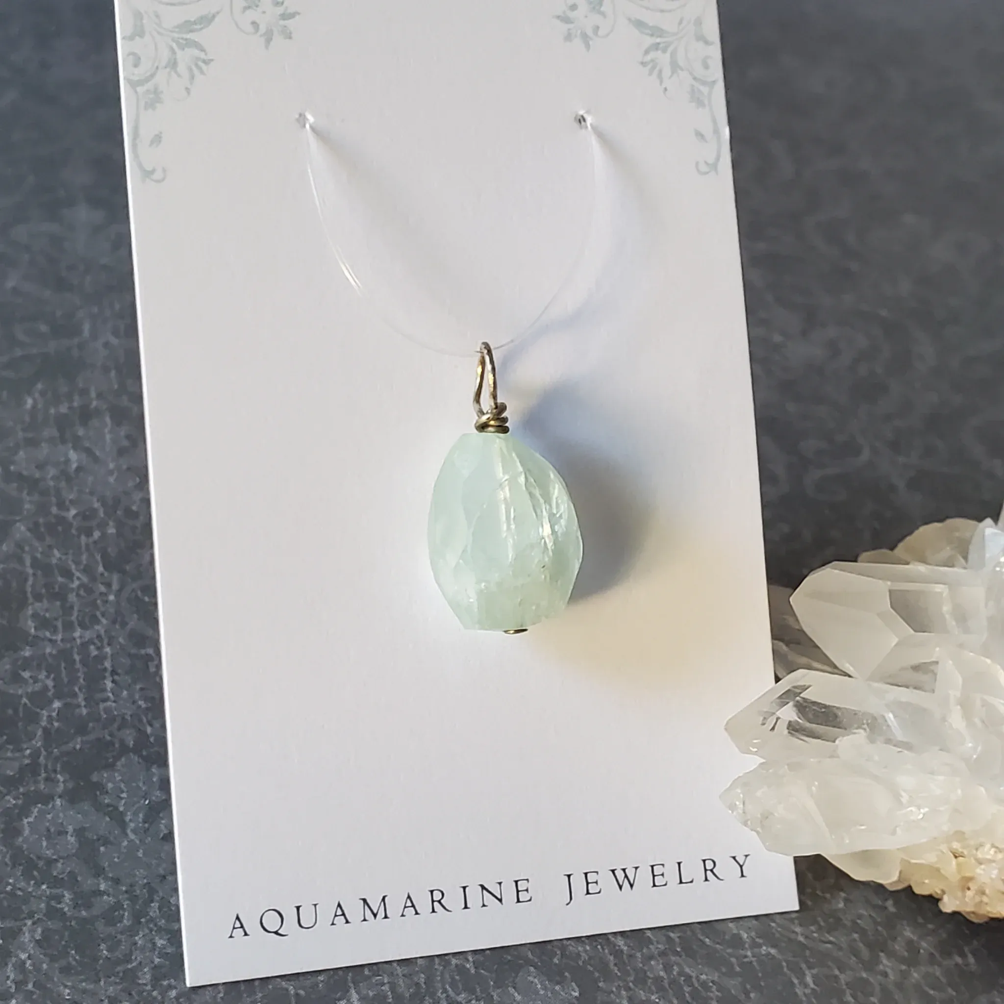 23mm x 13mm x 8mm Aquamarine Pendant (photo 9 of 11)