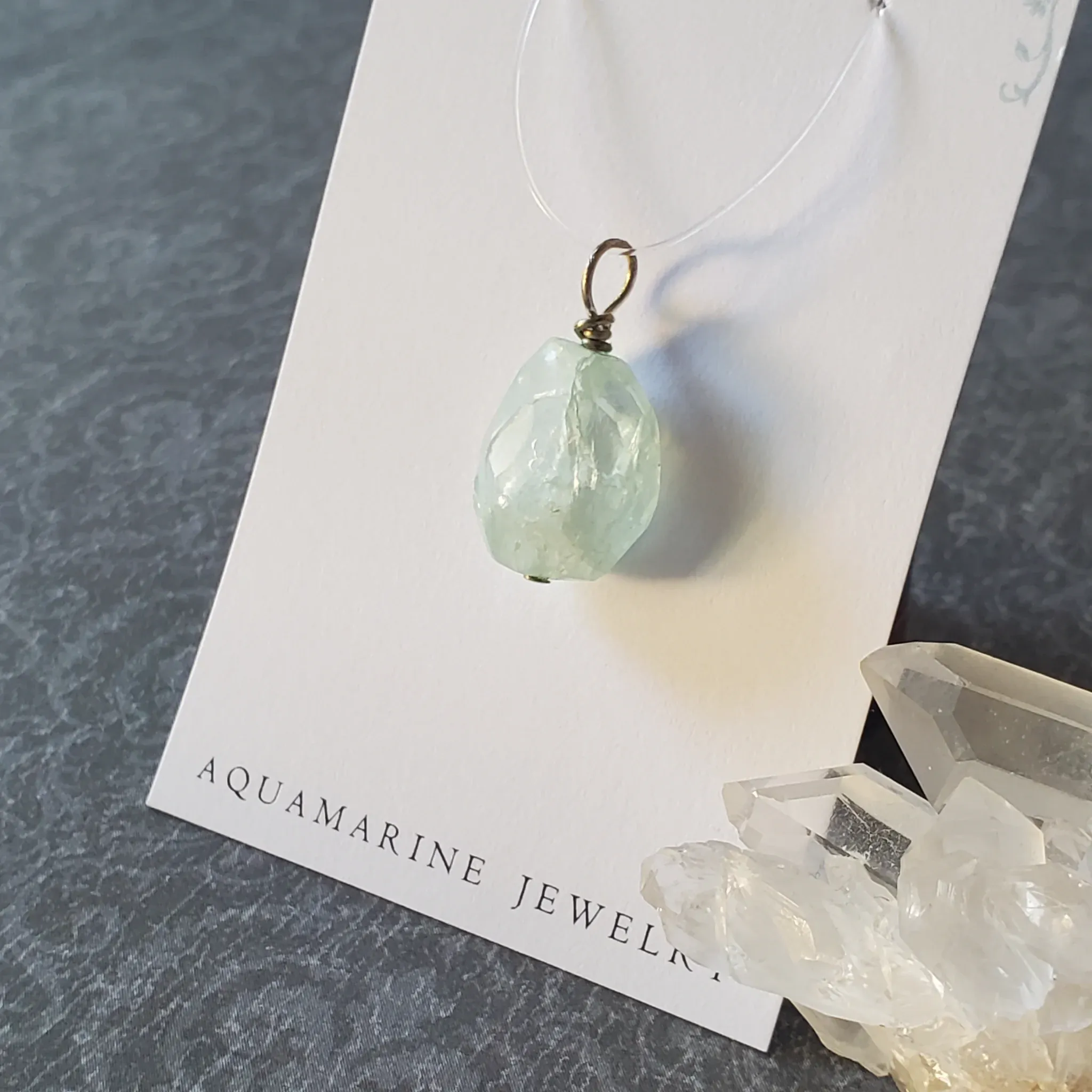 23mm x 13mm x 8mm Aquamarine Pendant (photo 8 of 11)