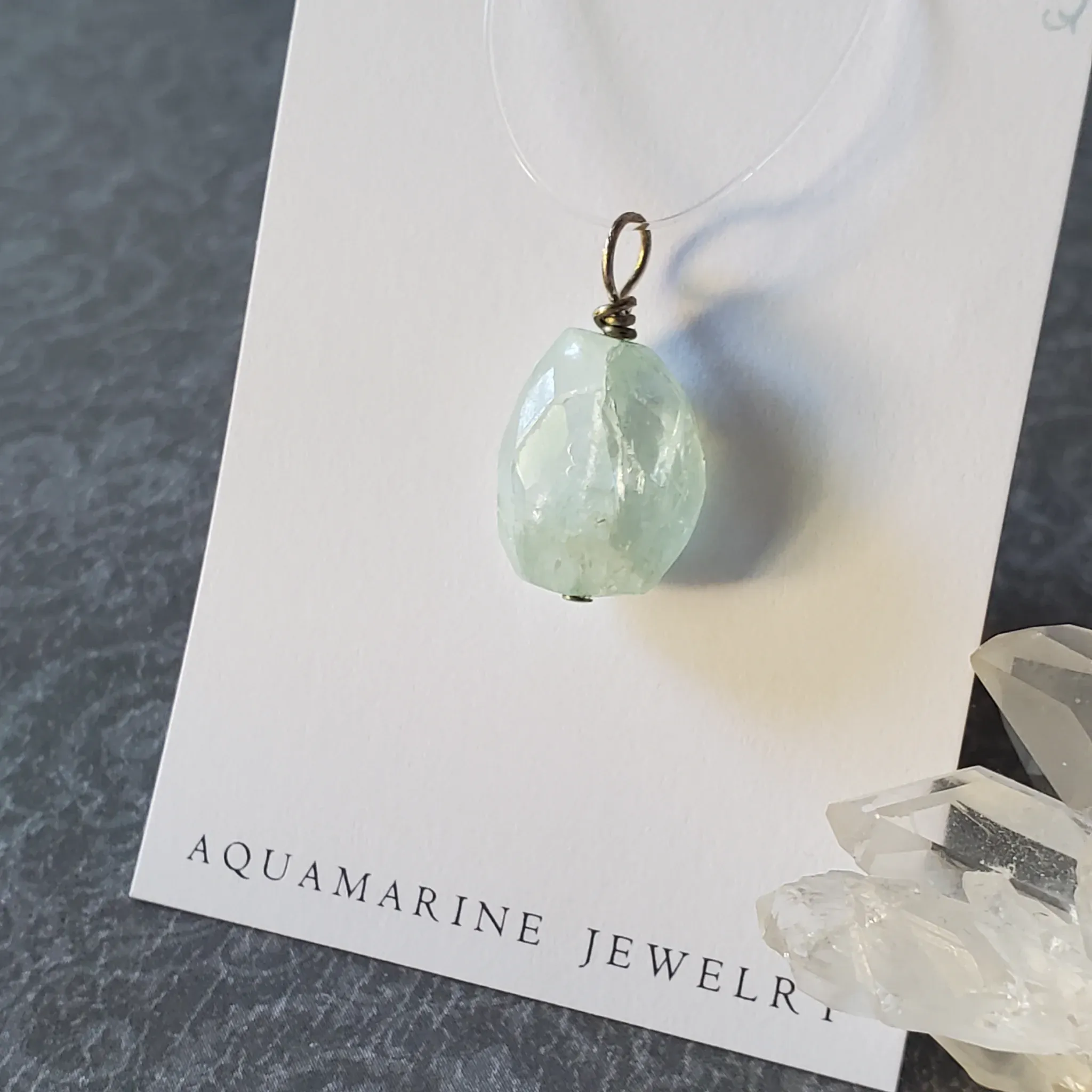 23mm x 13mm x 8mm Aquamarine Pendant (photo 7 of 11)