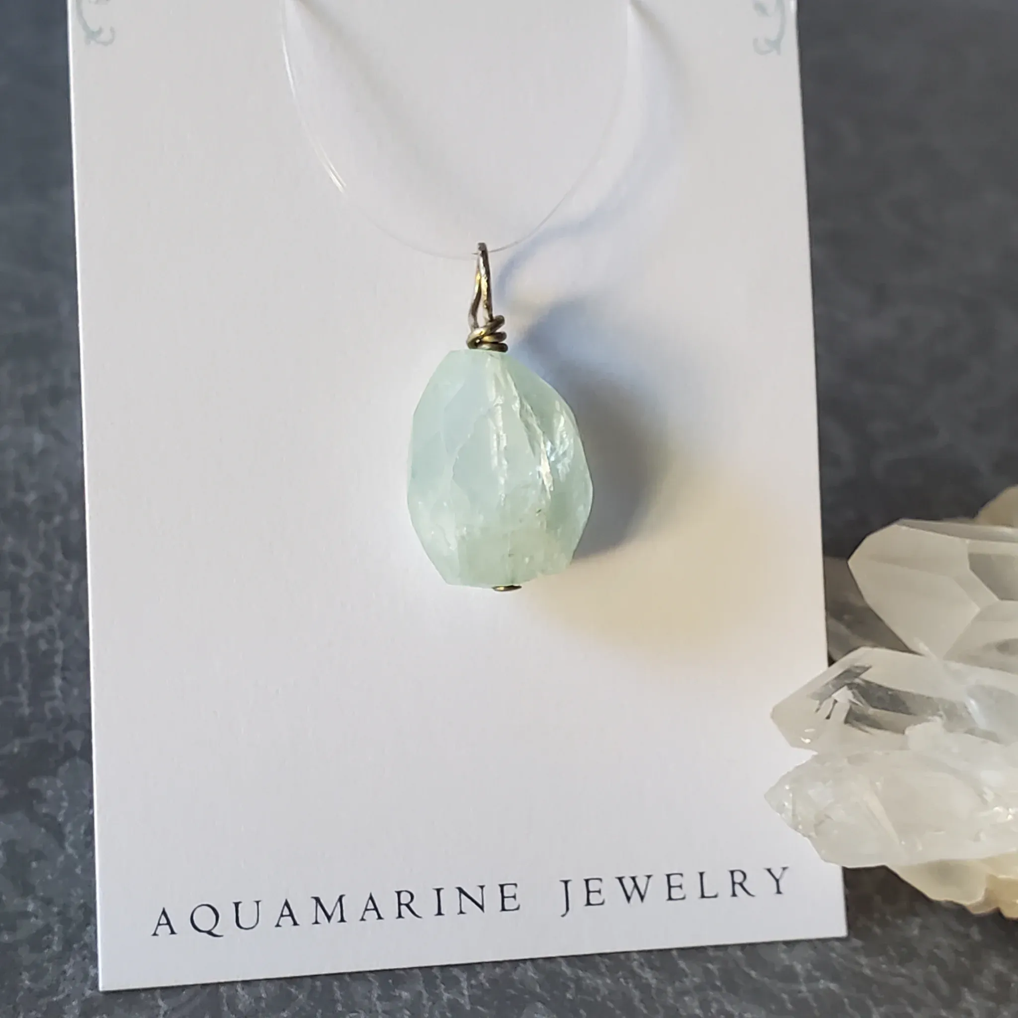 23mm x 13mm x 8mm Aquamarine Pendant (photo 6 of 11)