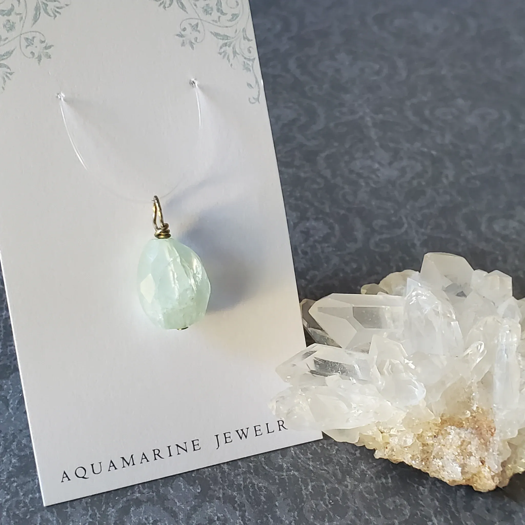 23mm x 13mm x 8mm Aquamarine Pendant (photo 2 of 11)