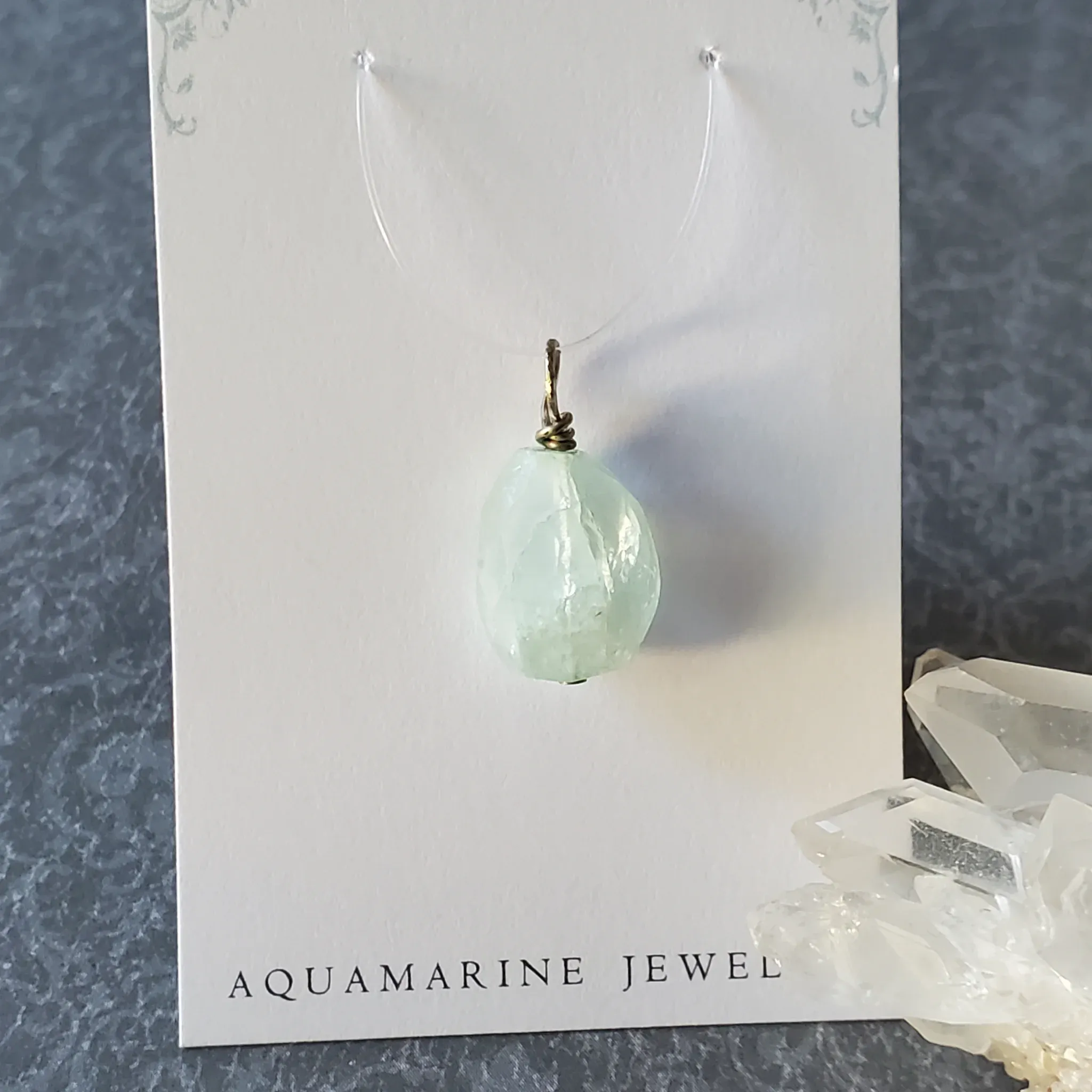 23mm x 13mm x 8mm Aquamarine Pendant (photo 3 of 11)