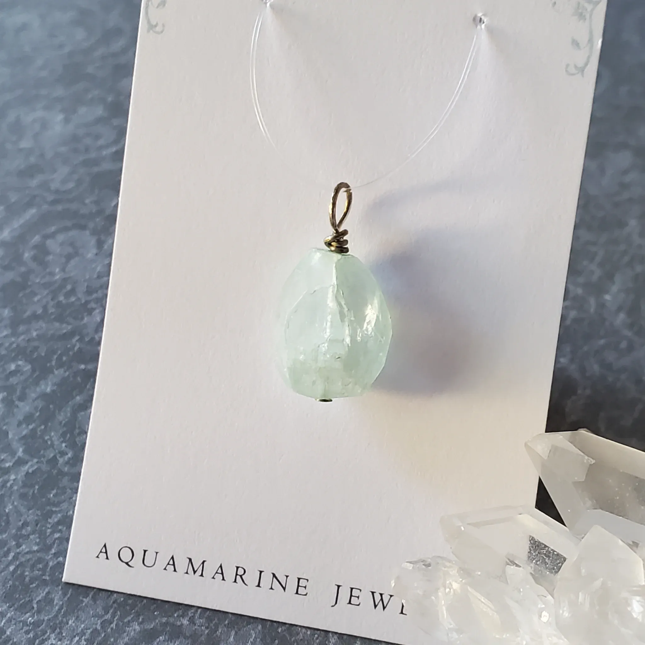 23mm x 13mm x 8mm Aquamarine Pendant (photo 4 of 11)