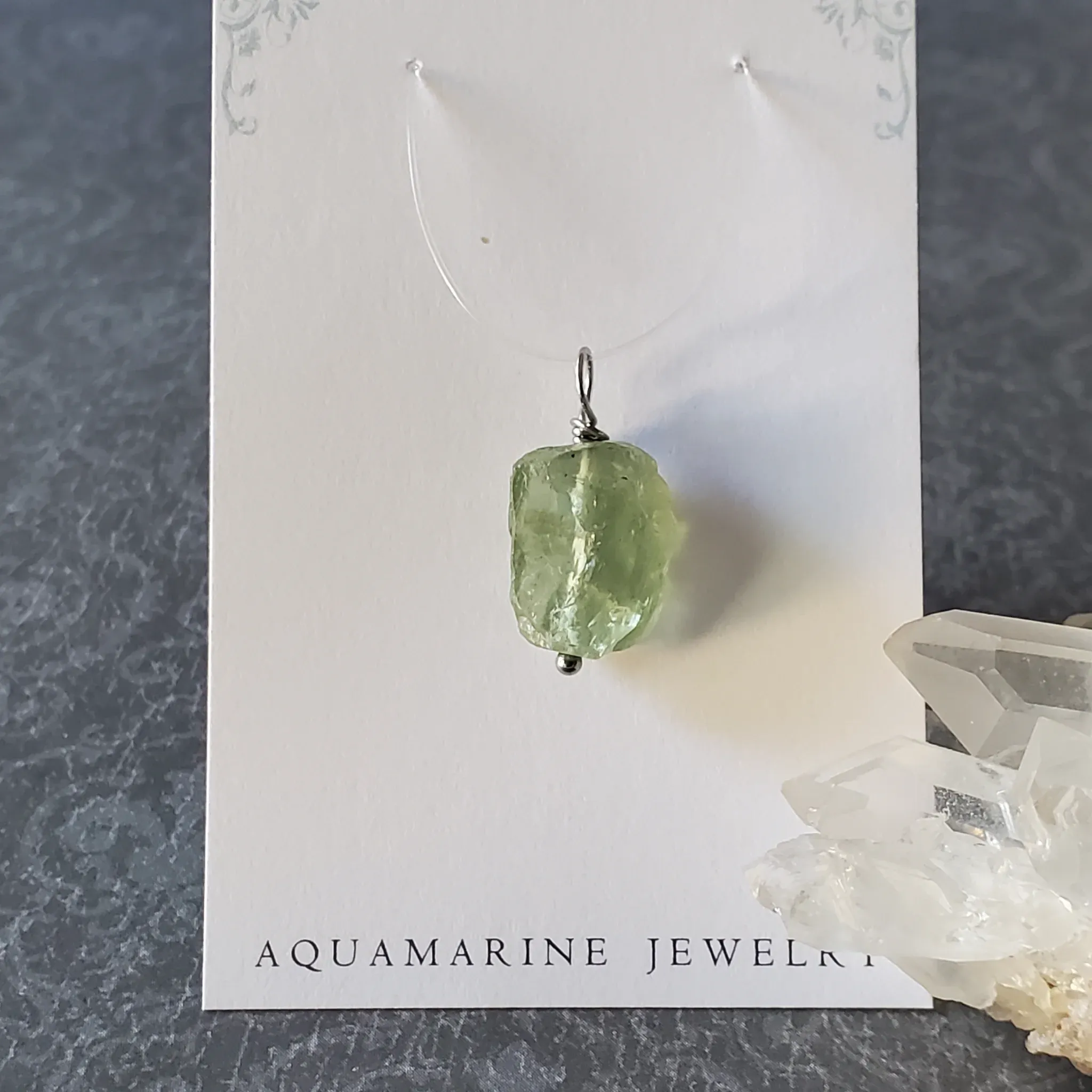 23mm x 12mm x 7mm Aquamarine Pendant (photo 9 of 10)