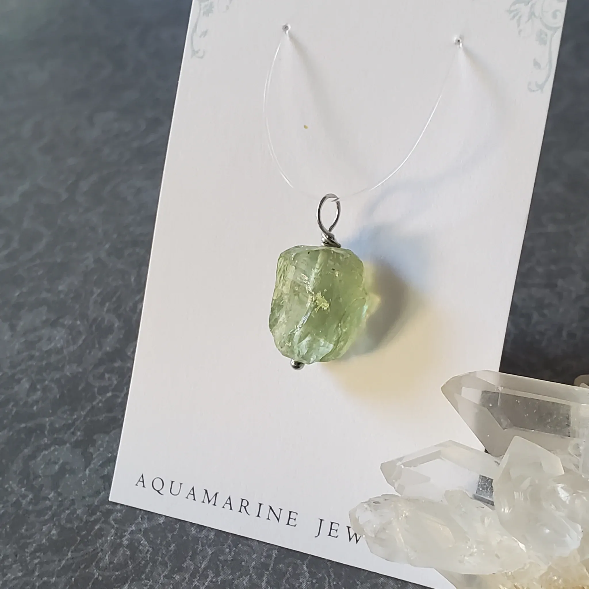 23mm x 12mm x 7mm Aquamarine Pendant (photo 7 of 10)