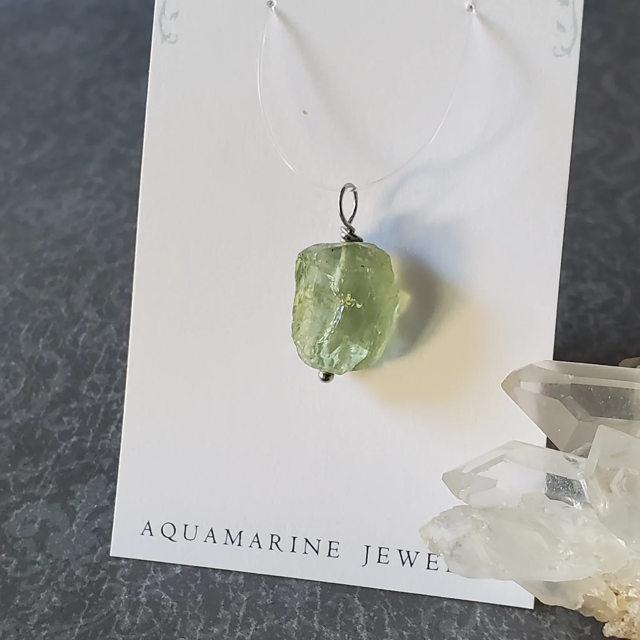 23mm x 12mm x 7mm Aquamarine Pendant (photo 6 of 10)