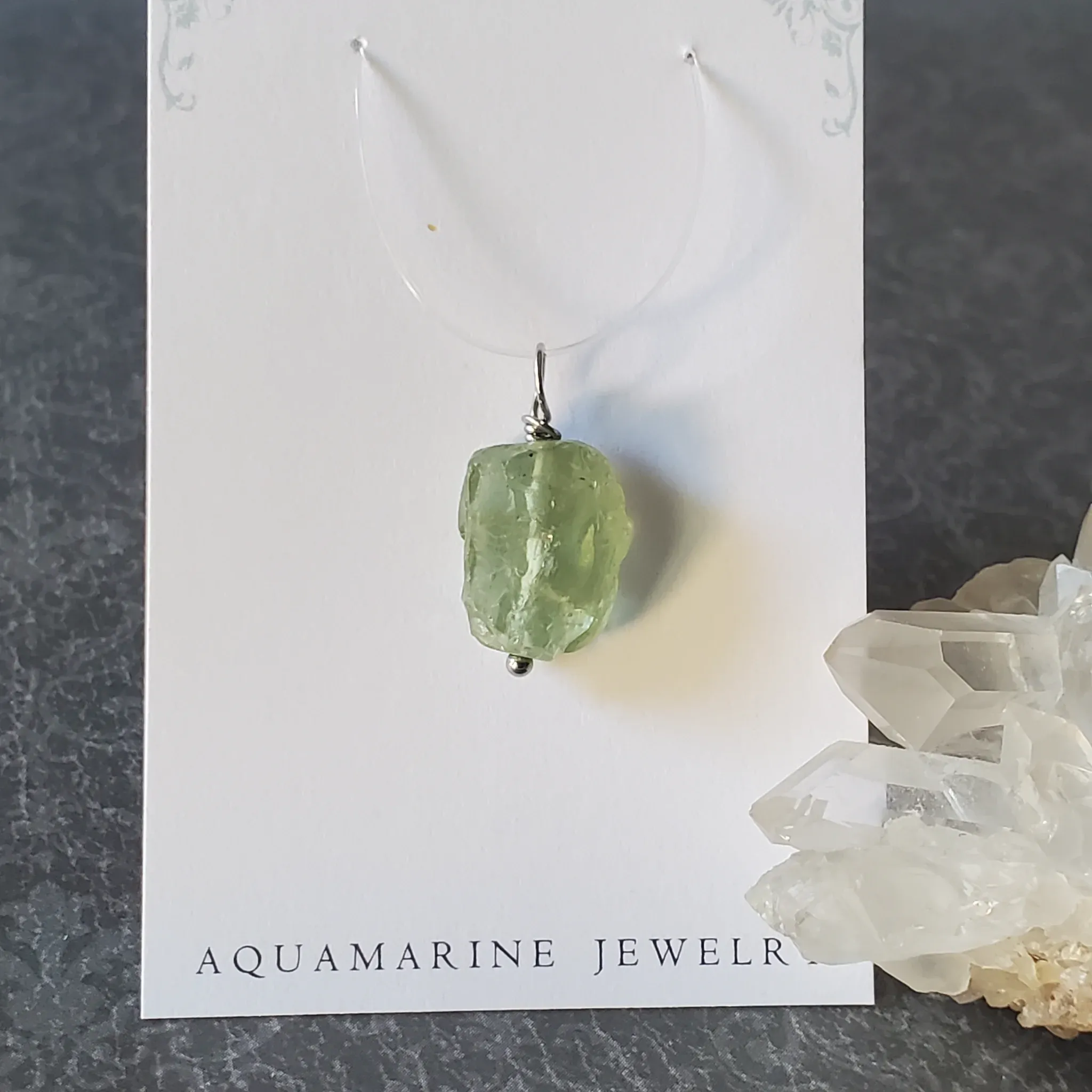 23mm x 12mm x 7mm Aquamarine Pendant (photo 4 of 10)
