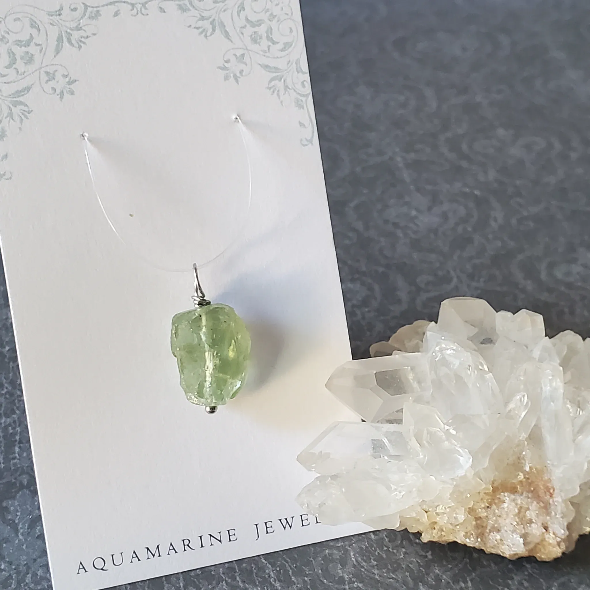 23mm x 12mm x 7mm Aquamarine Pendant (photo 2 of 10)