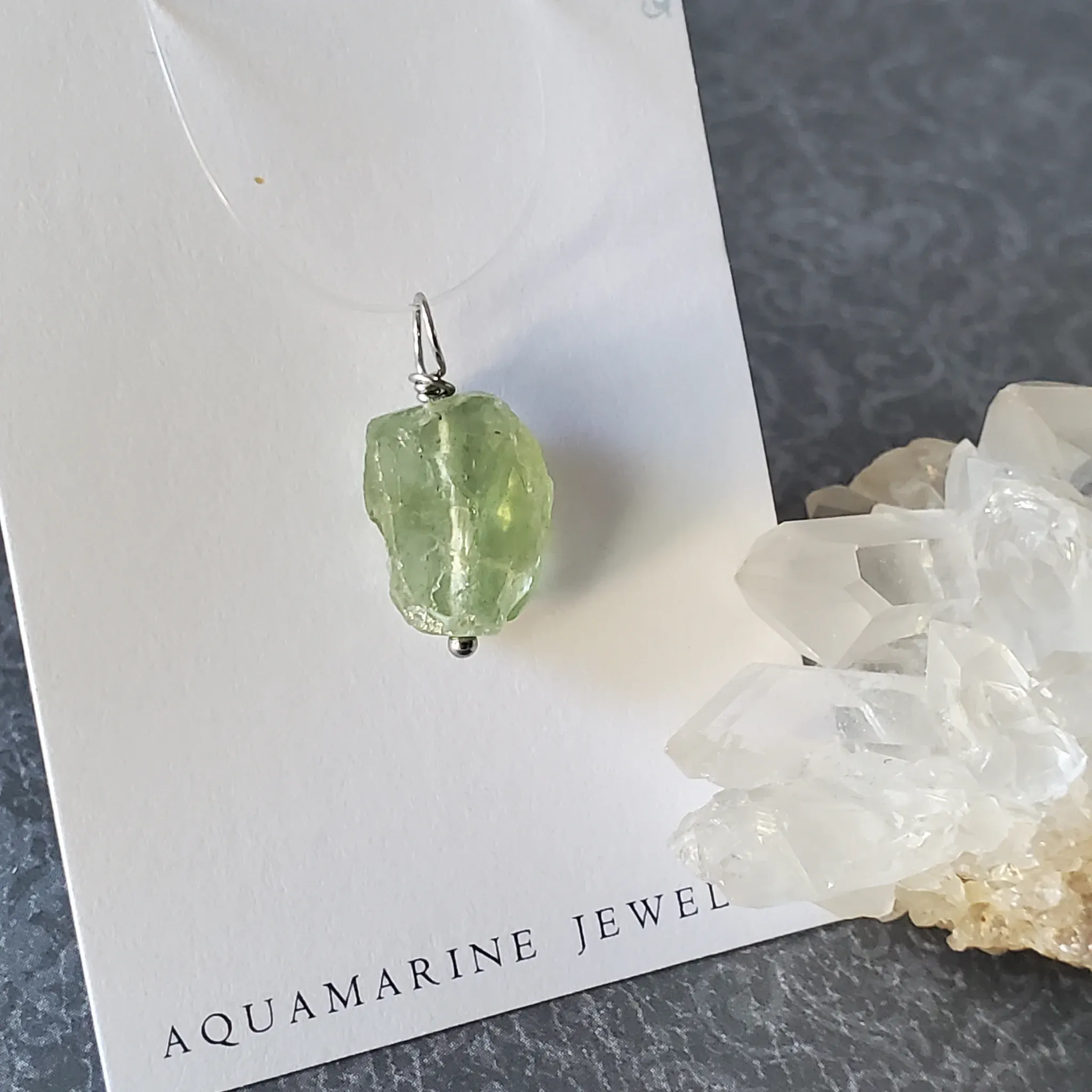 23mm x 12mm x 7mm Aquamarine Pendant