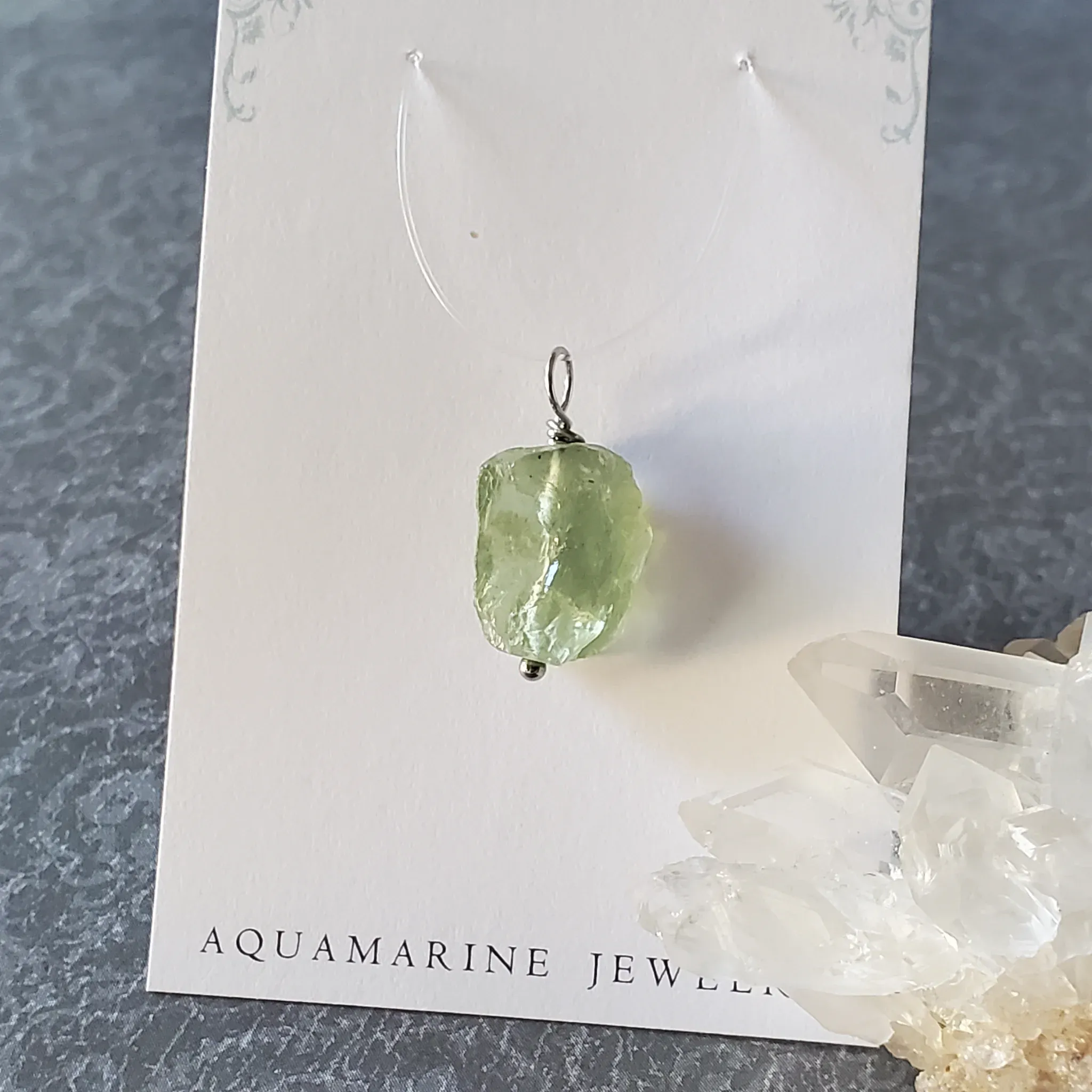 23mm x 12mm x 7mm Aquamarine Pendant (photo 3 of 10)