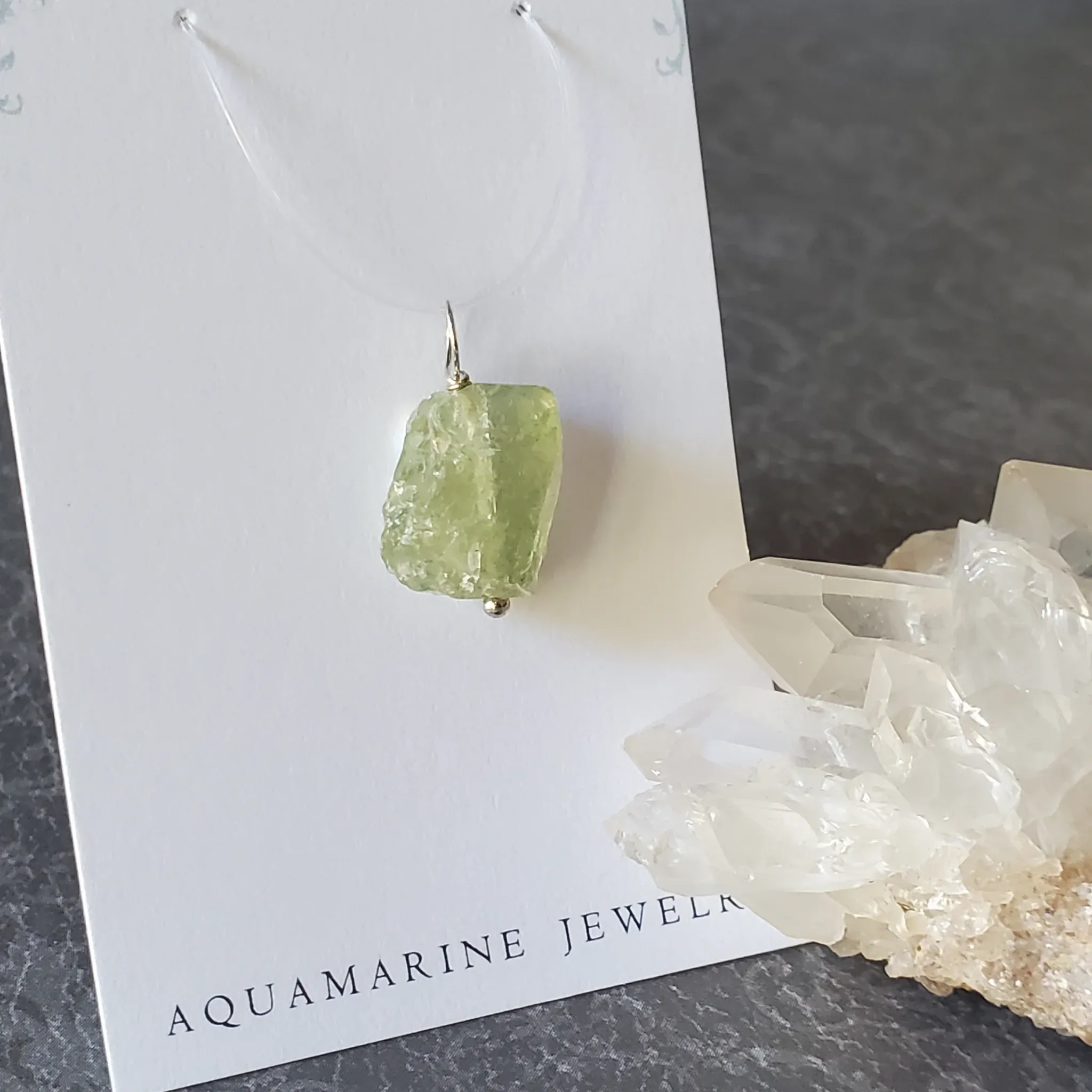 21mm x 14mm x 8.5mm Aquamarine Pendant