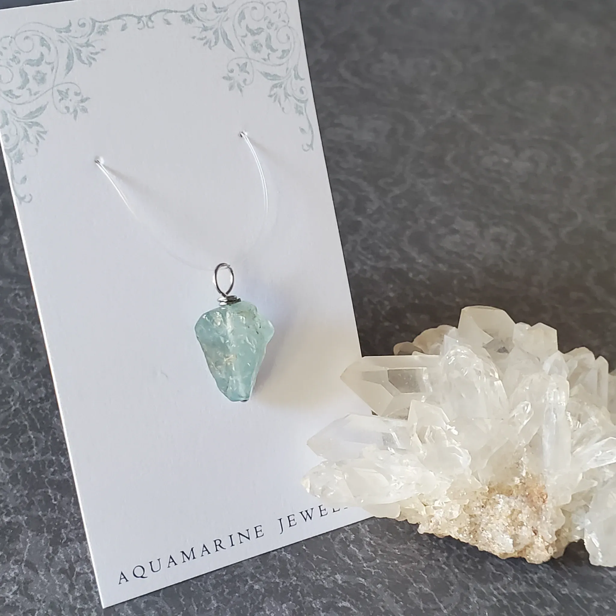 23mm x 11mm x 8mm Aquamarine Pendant (photo 10 of 11)