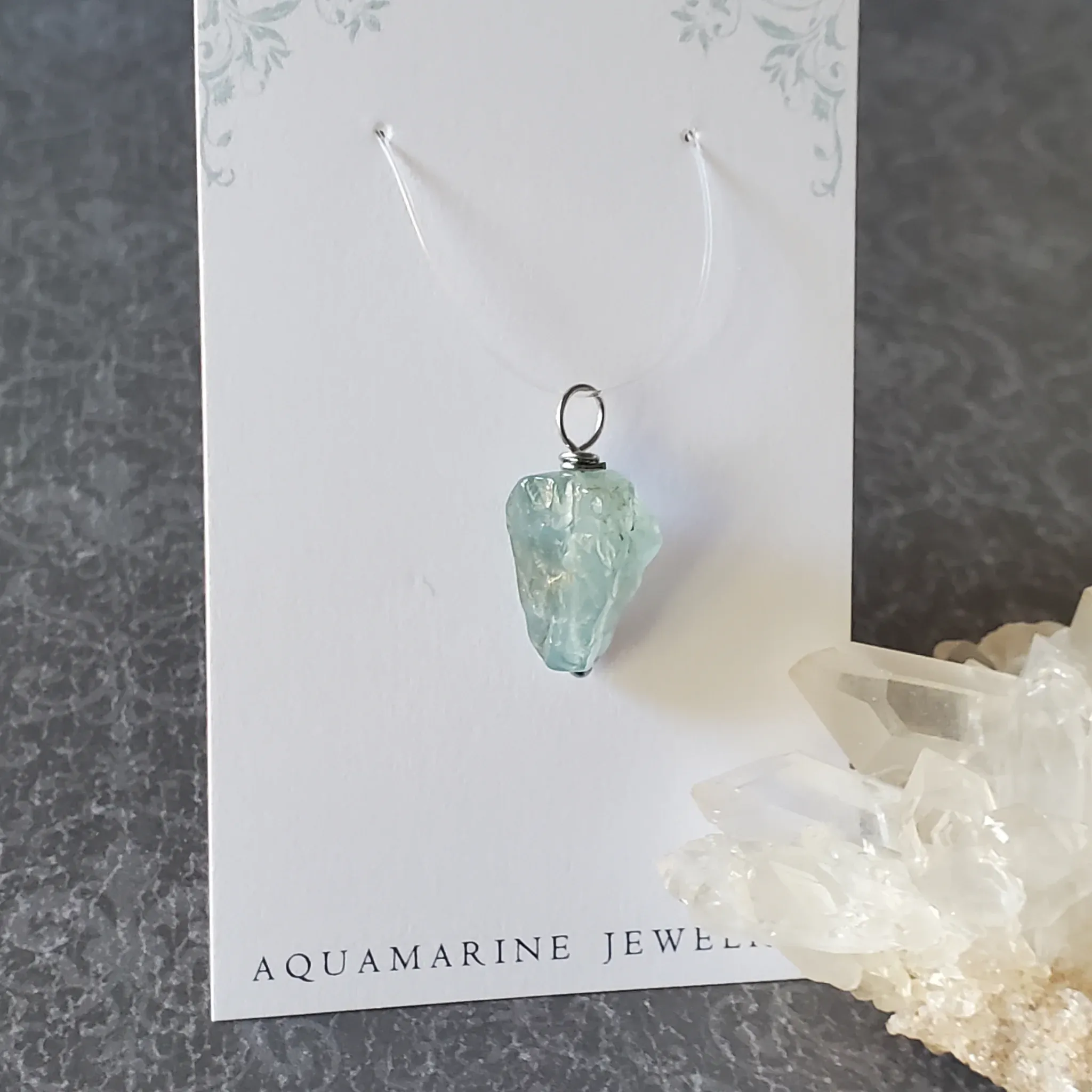 23mm x 11mm x 8mm Aquamarine Pendant (photo 2 of 11)