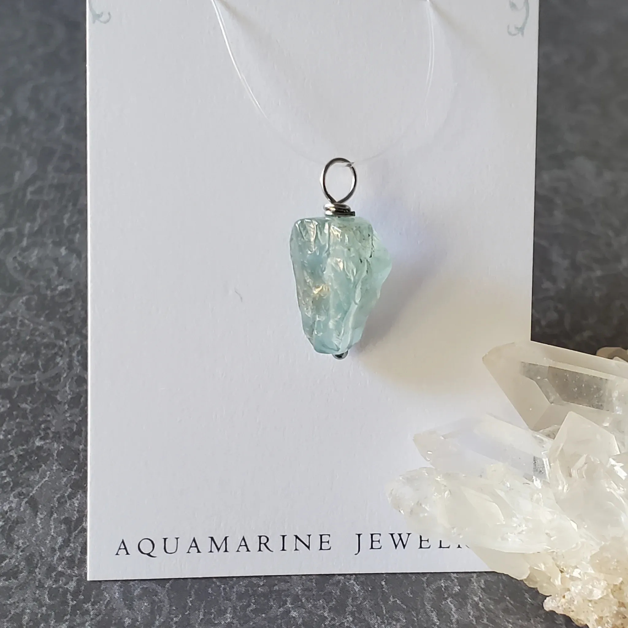 23mm x 11mm x 8mm Aquamarine Pendant (photo 6 of 11)