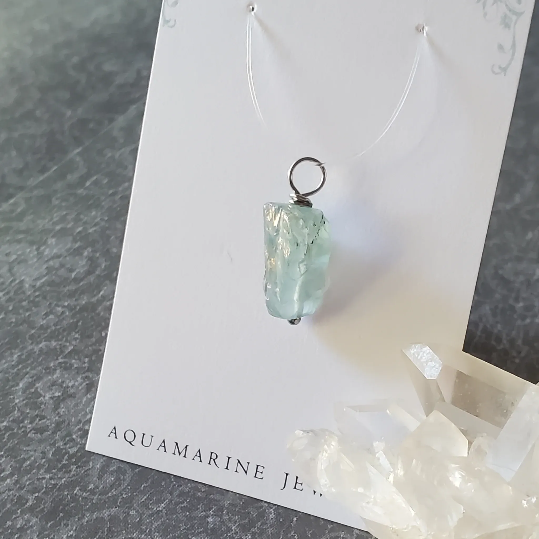 23mm x 11mm x 8mm Aquamarine Pendant (photo 7 of 11)